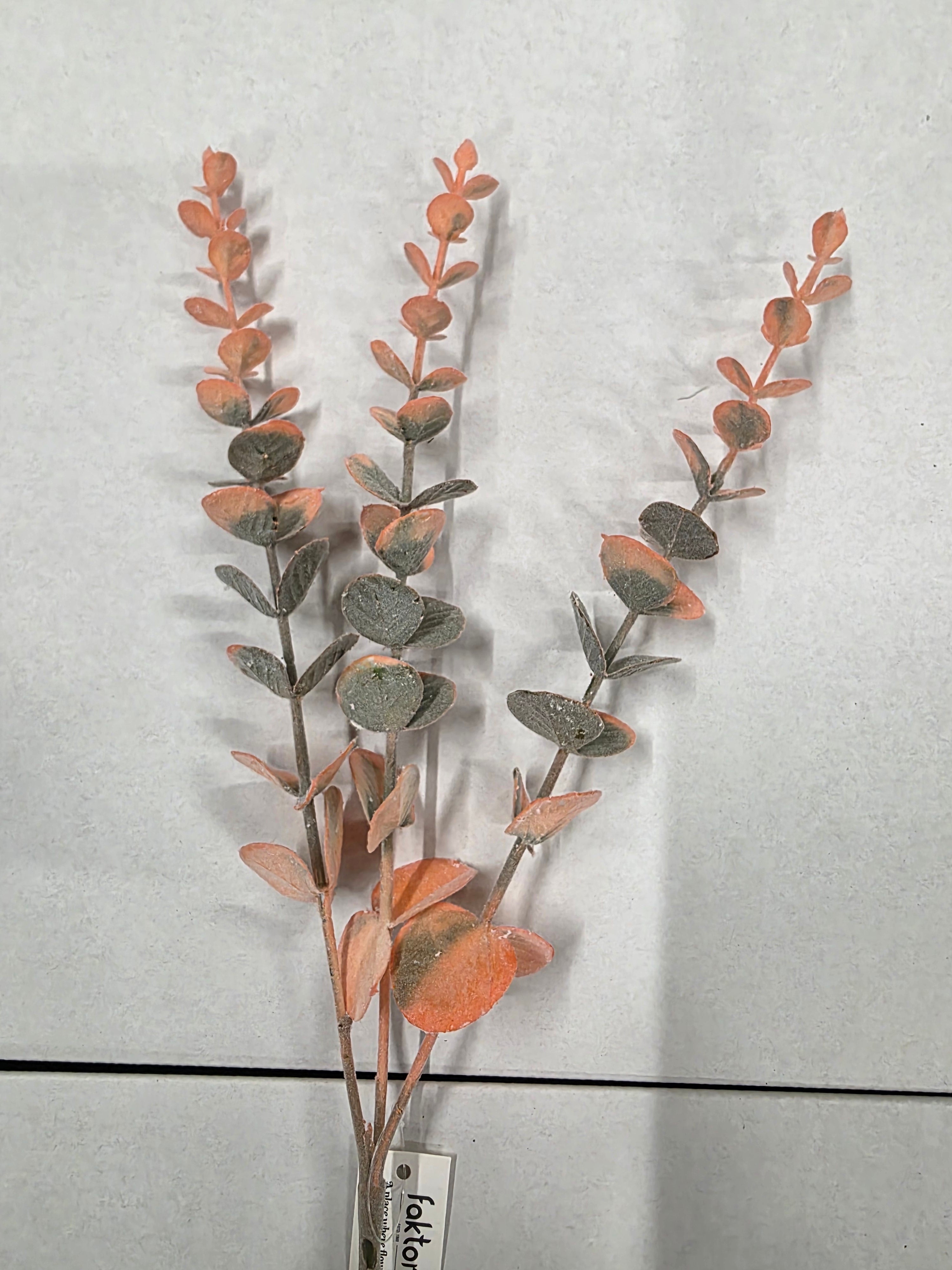 Artifical Eucalyptus Orange Green 55cm (PACK OF 4)