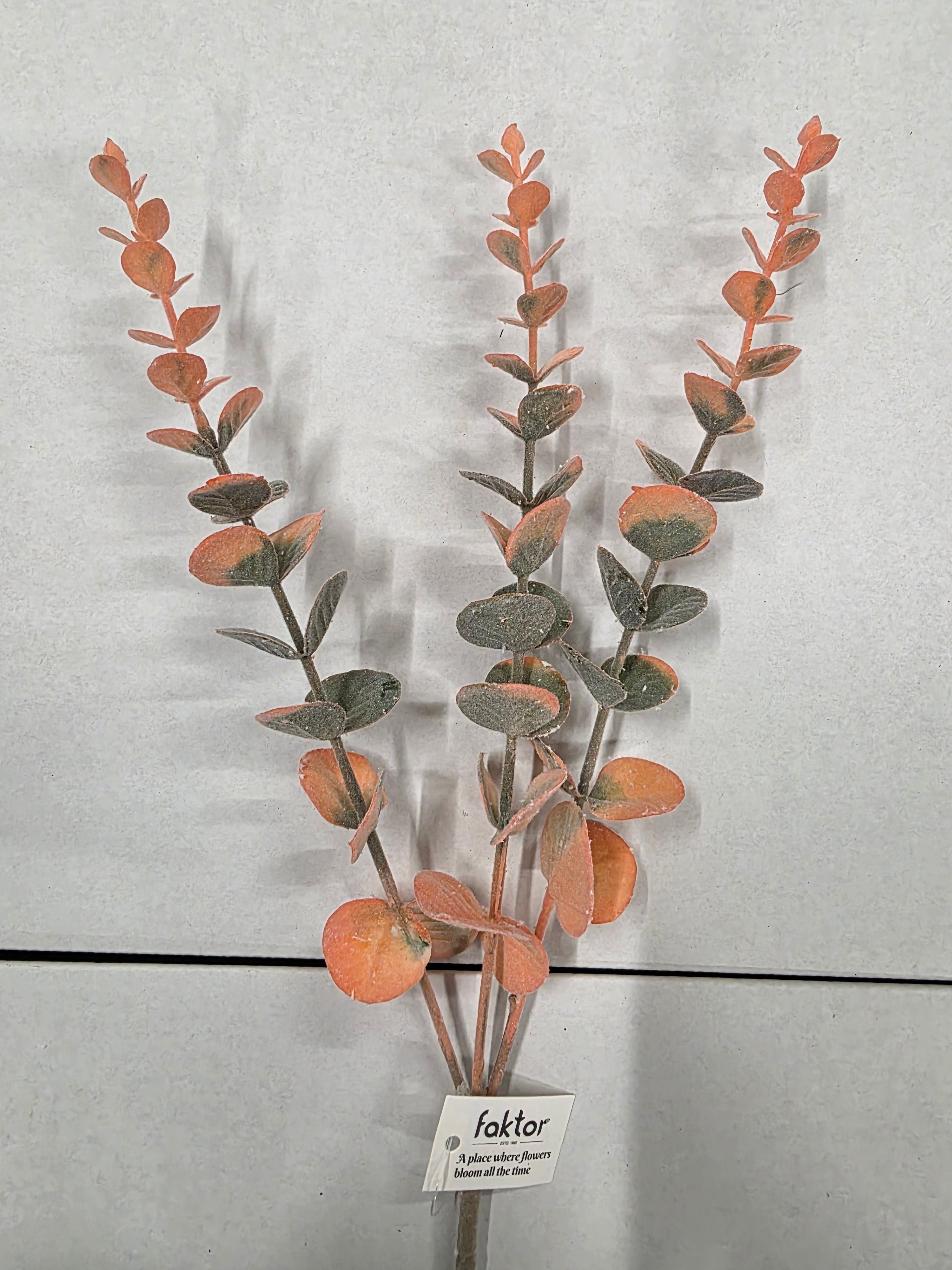 Artifical Eucalyptus Orange Green 55cm (PACK OF 4)