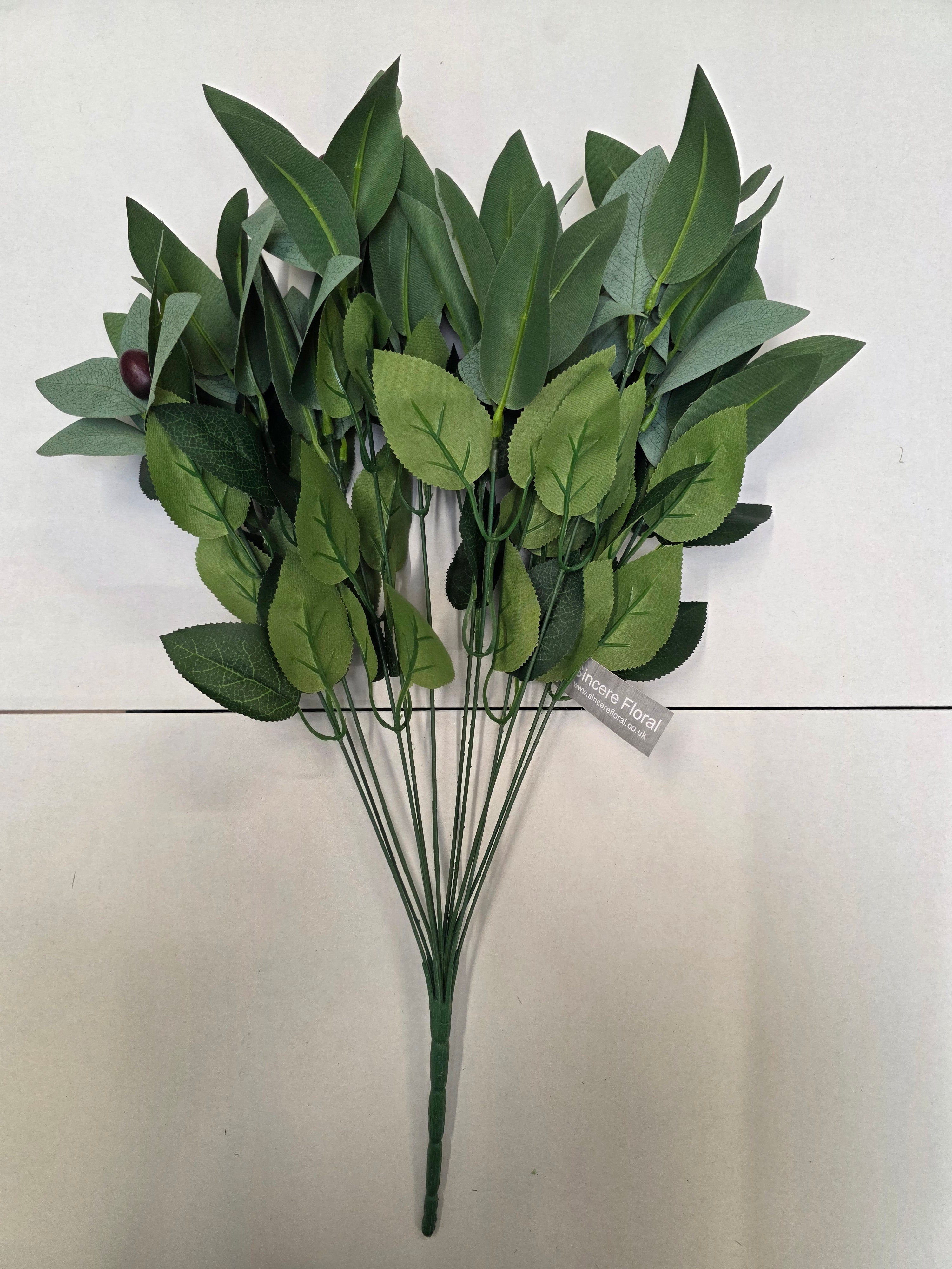 Artificial Olive Foliage Bush