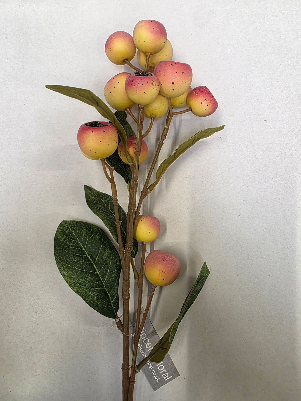 Artificial Rosehip Peach Spray X 14 63cm (pack of 2)