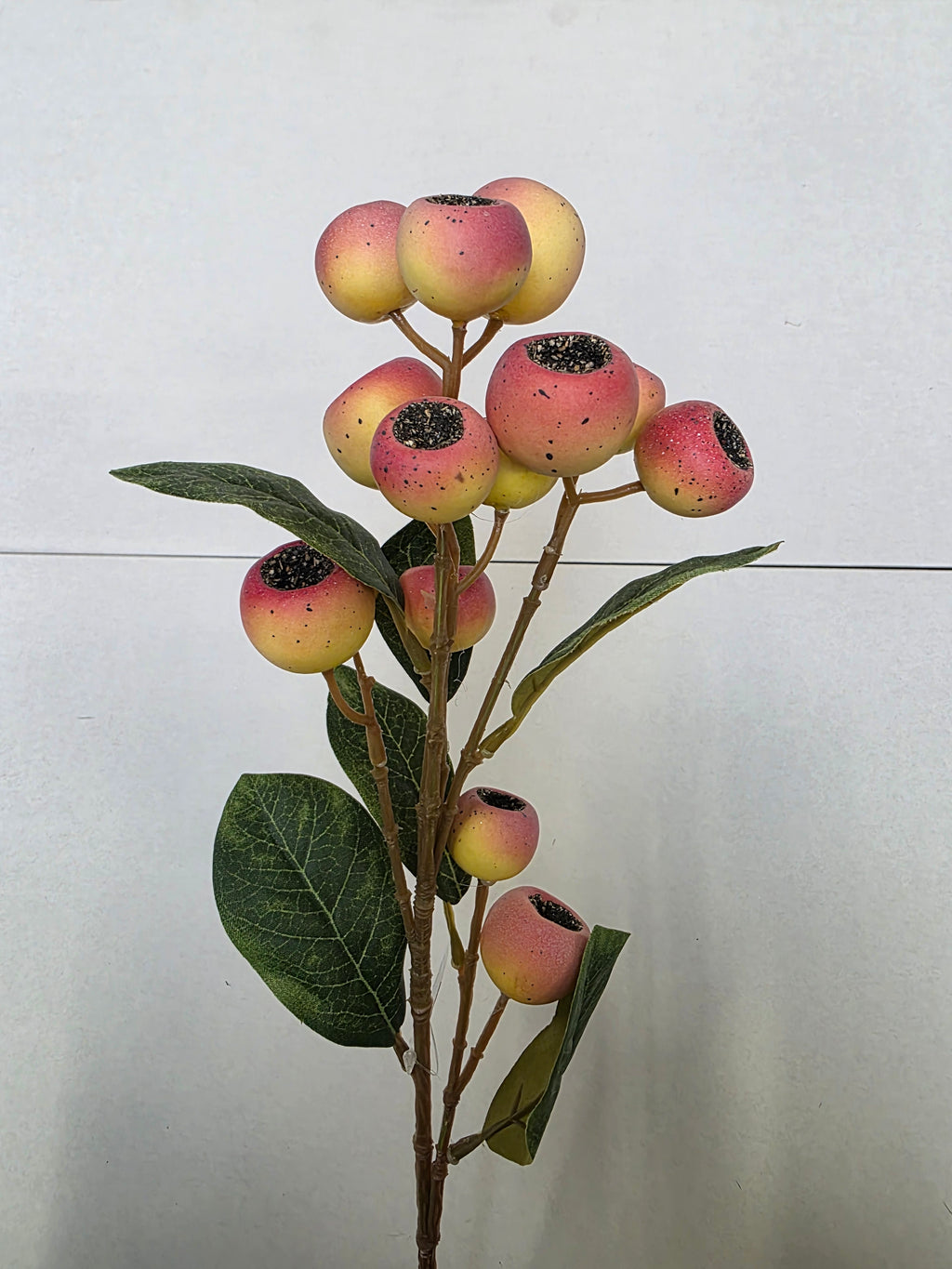 Artificial Rosehip Peach Spray X 14 63cm (pack of 2)