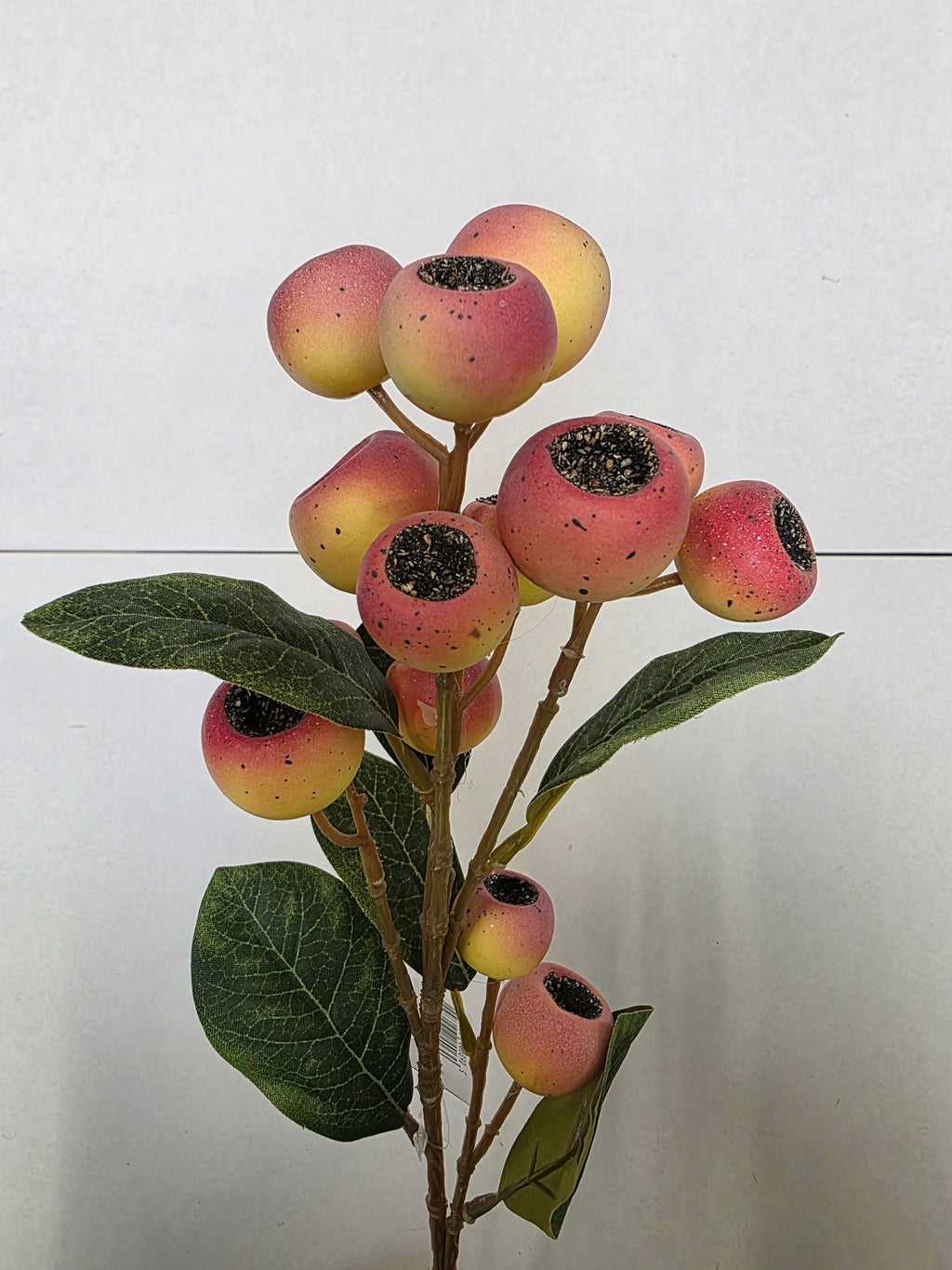 Artificial Rosehip Peach Spray X 14 63cm (pack of 2)
