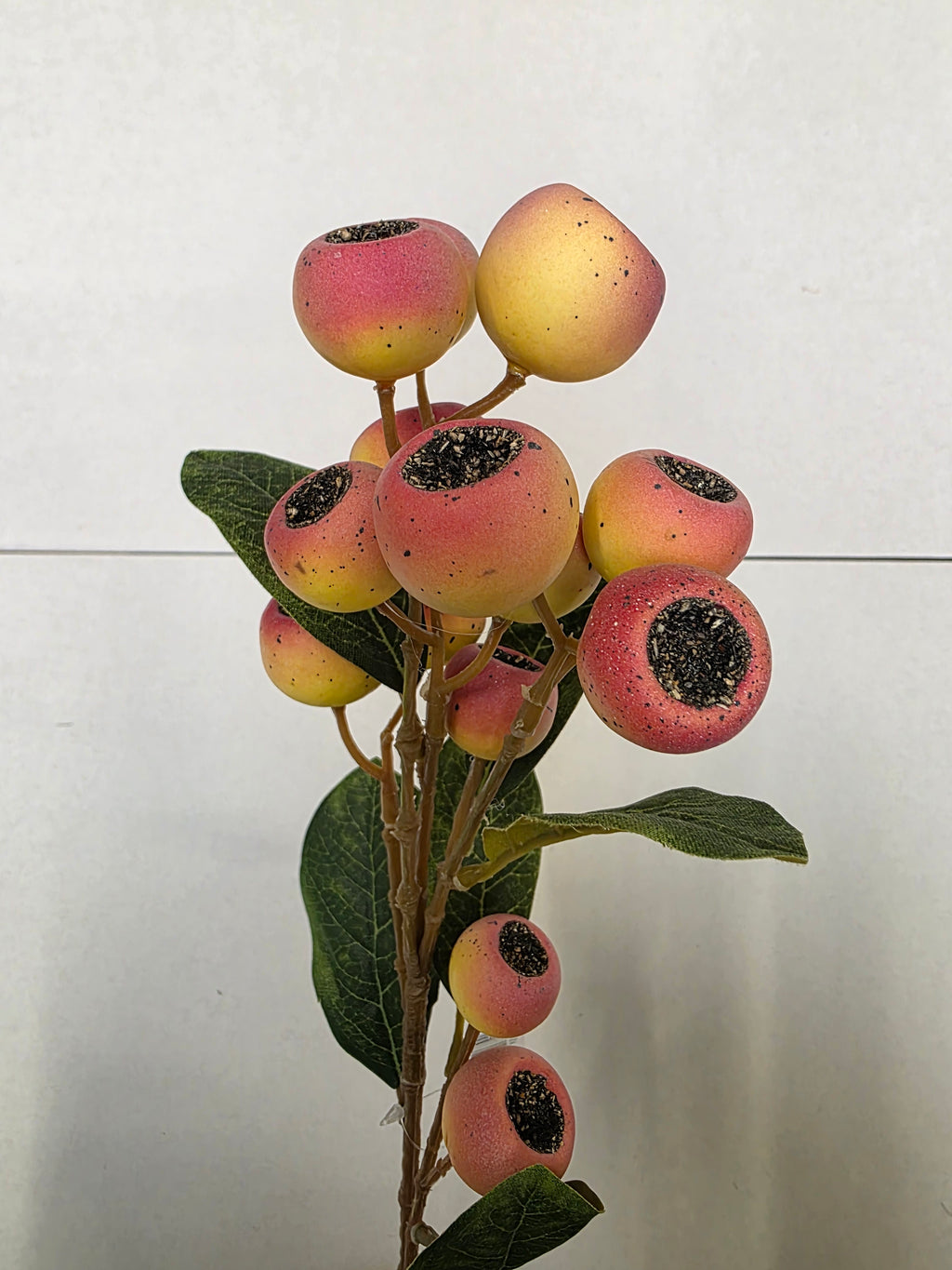 Artificial Rosehip Peach Spray X 14 63cm (pack of 2)