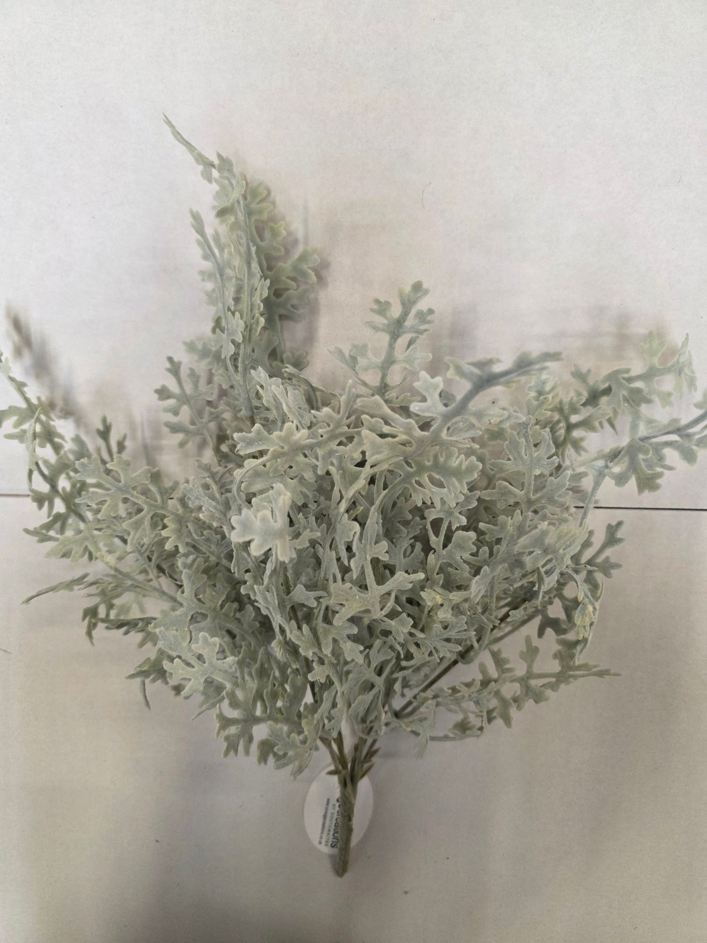 Artificial Senecio Bush Green Grey (pack of 2)