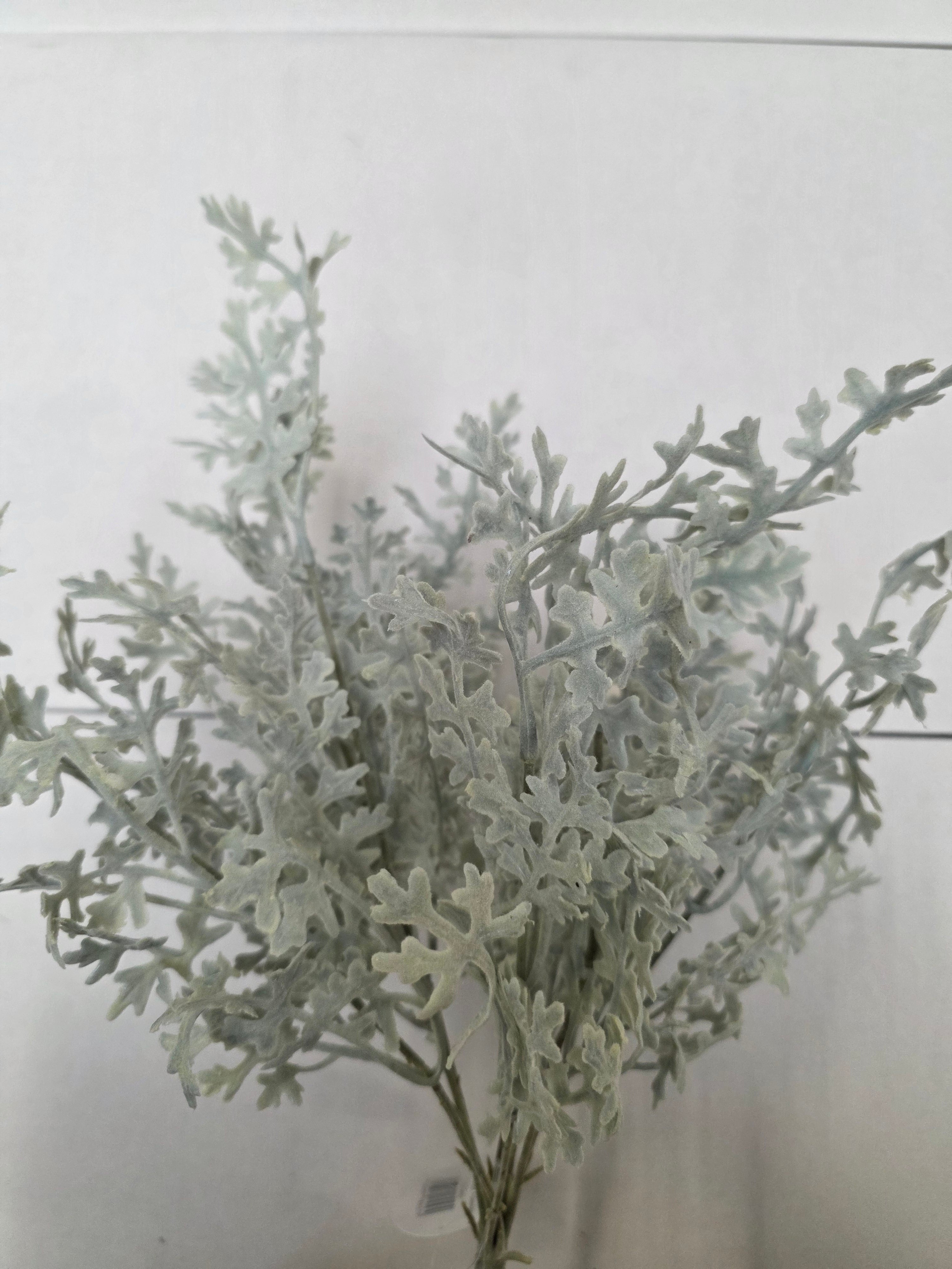 Artificial Senecio Bush Green Grey (pack of 2)