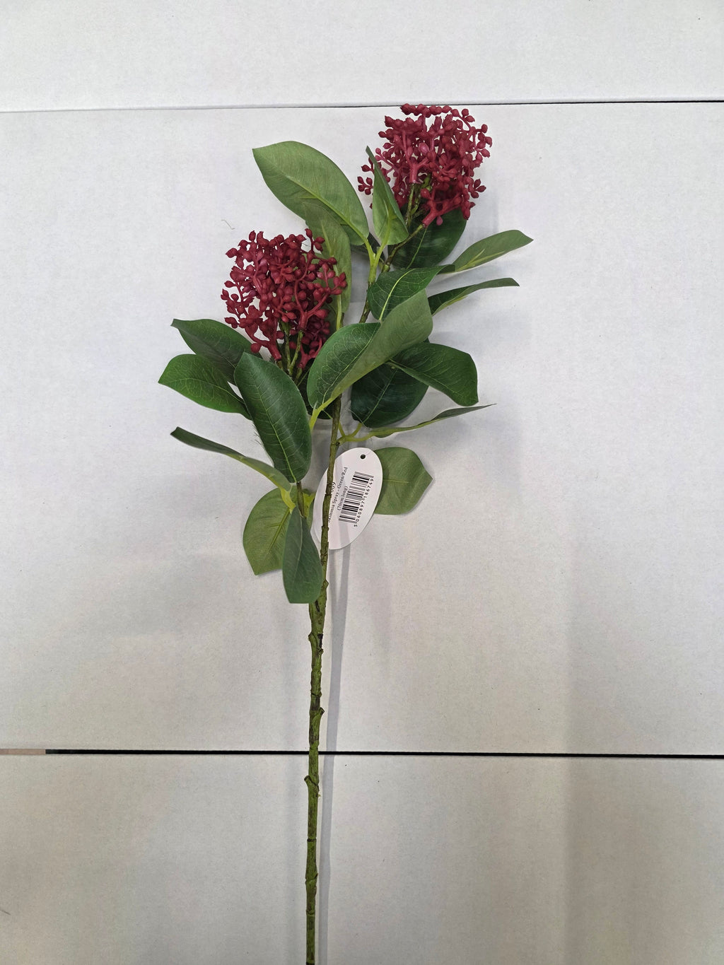 Artificial Skimmia Spray Green Red (PACK OF 3)