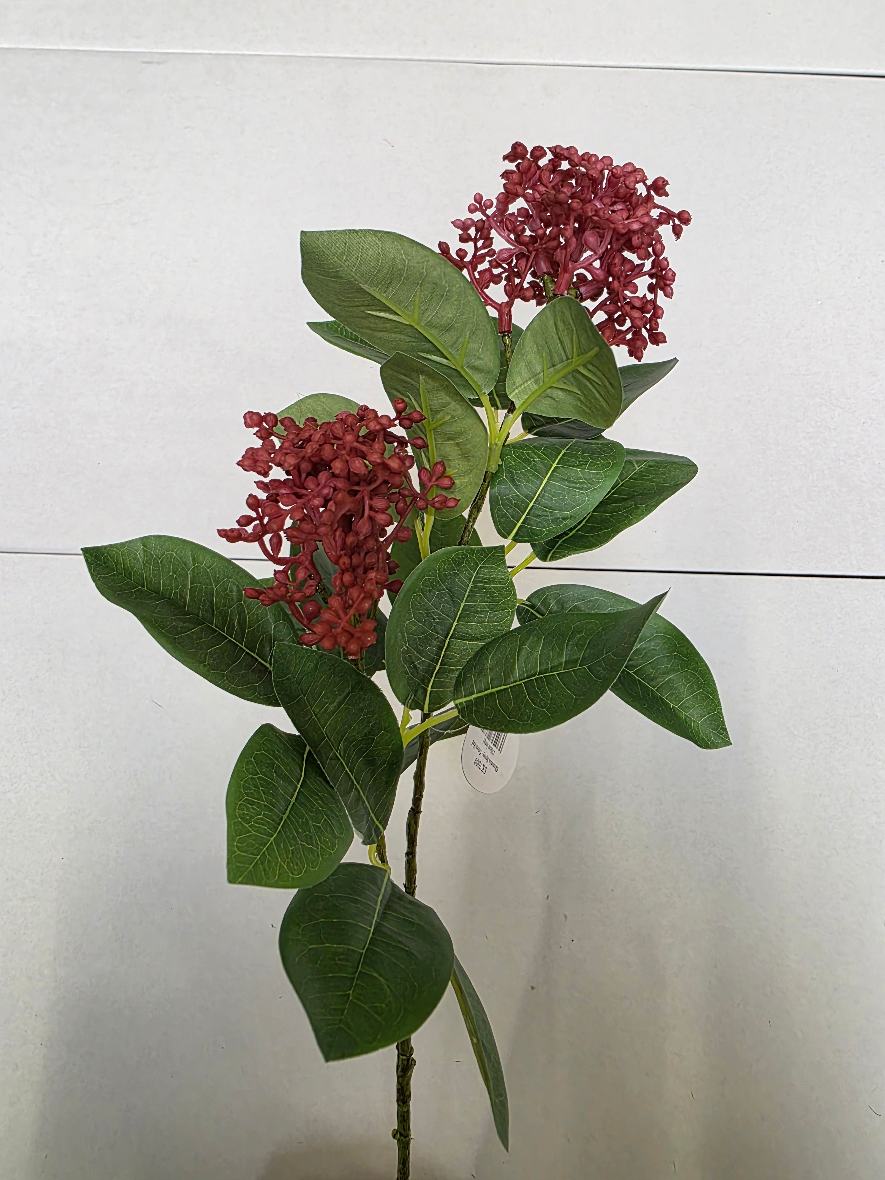 Artificial Skimmia Spray Green Red (PACK OF 3)