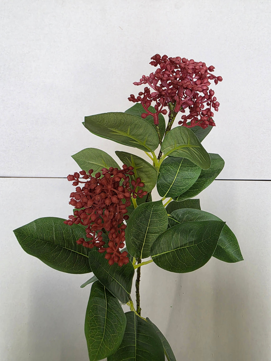 Artificial Skimmia Spray Green Red (PACK OF 3)