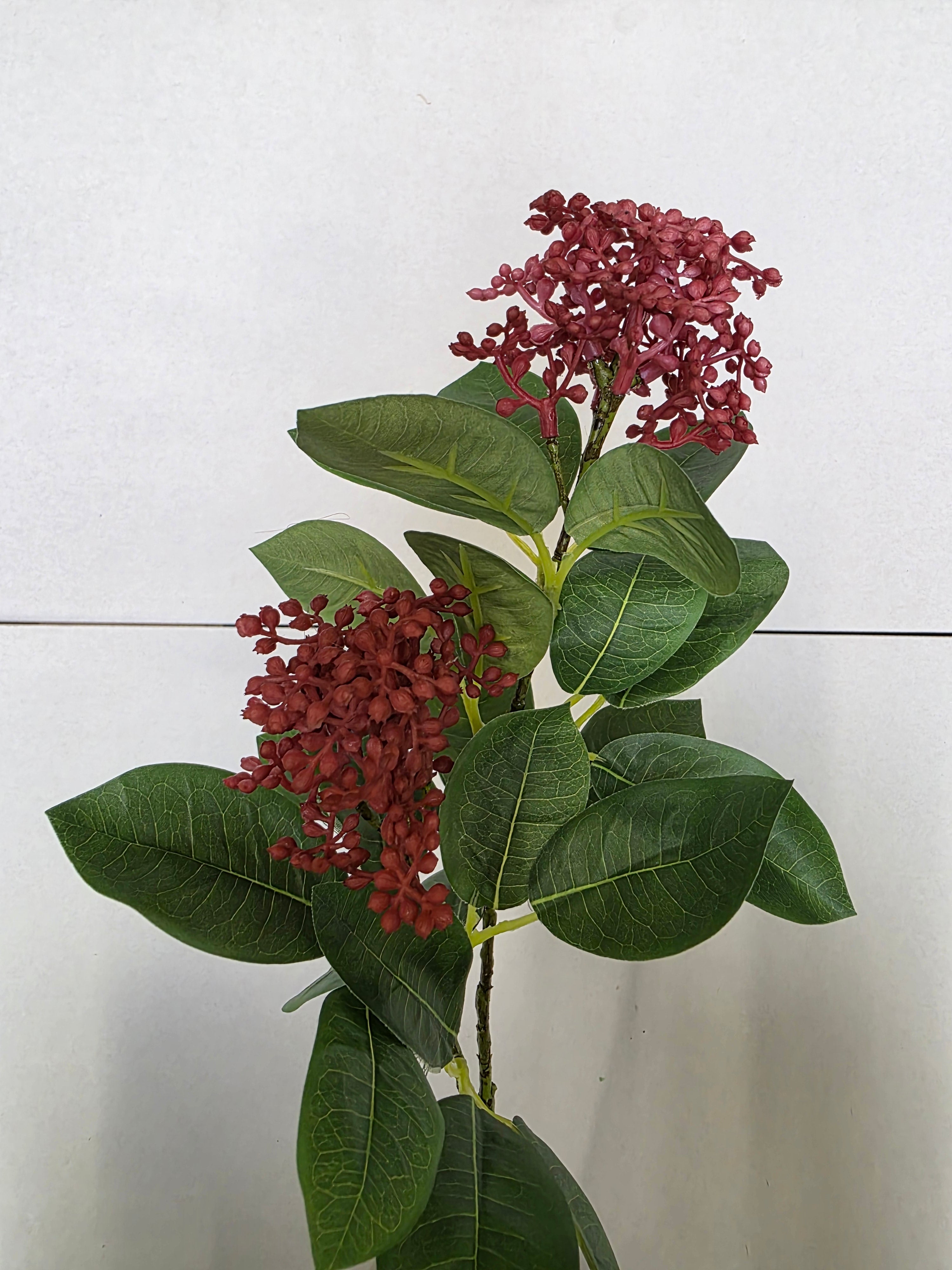 Artificial Skimmia Spray Green Red (PACK OF 3)