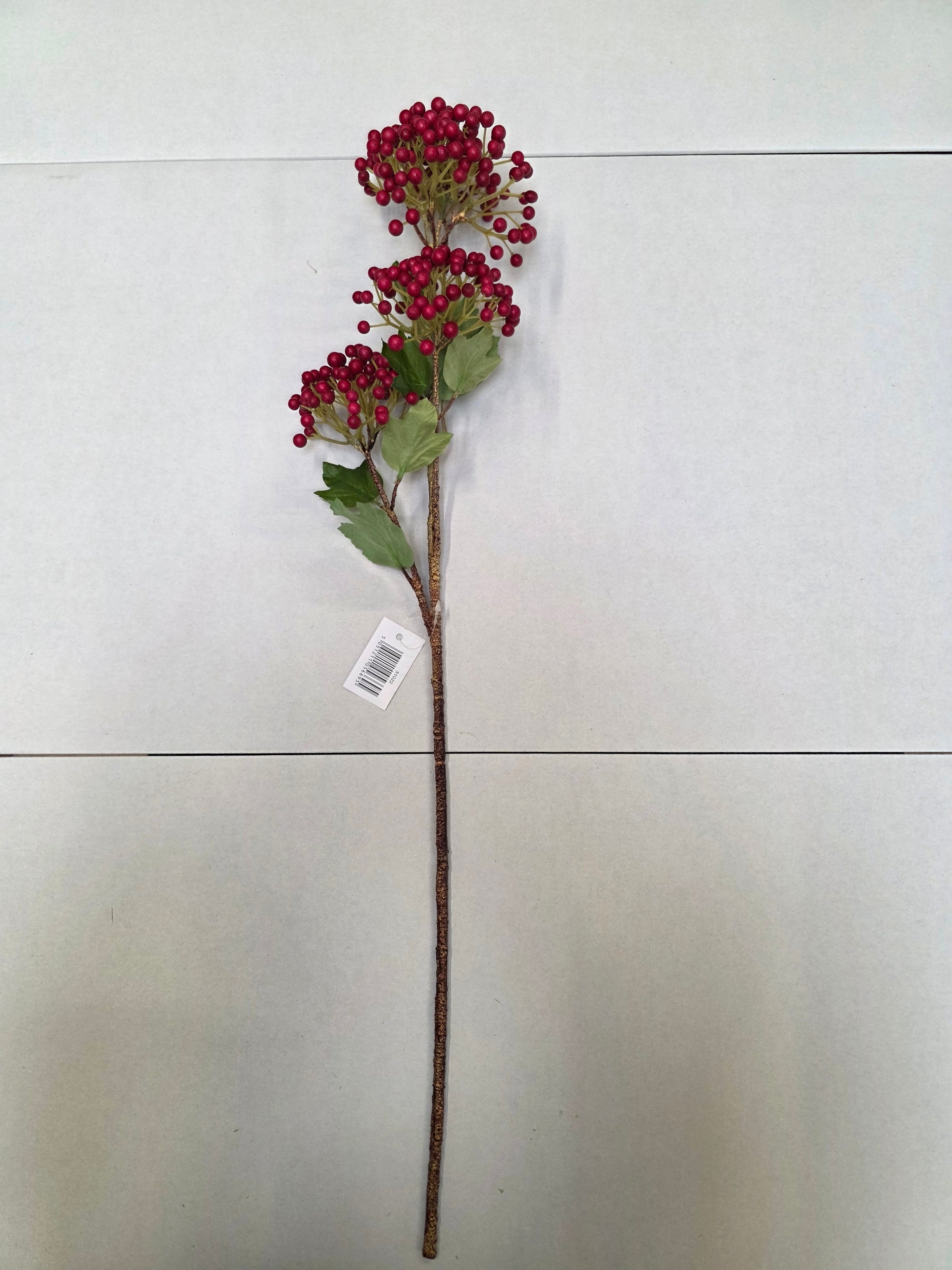 Artificial Viburnum Berry Spray Red 66cm