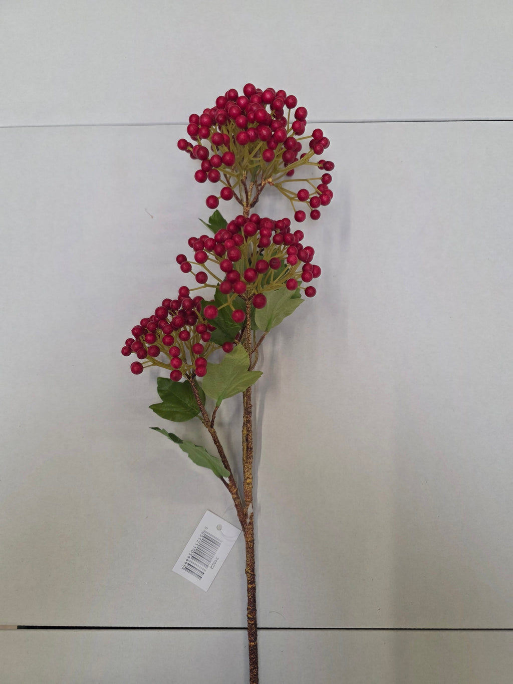 Artificial Viburnum Berry Spray Red 66cm