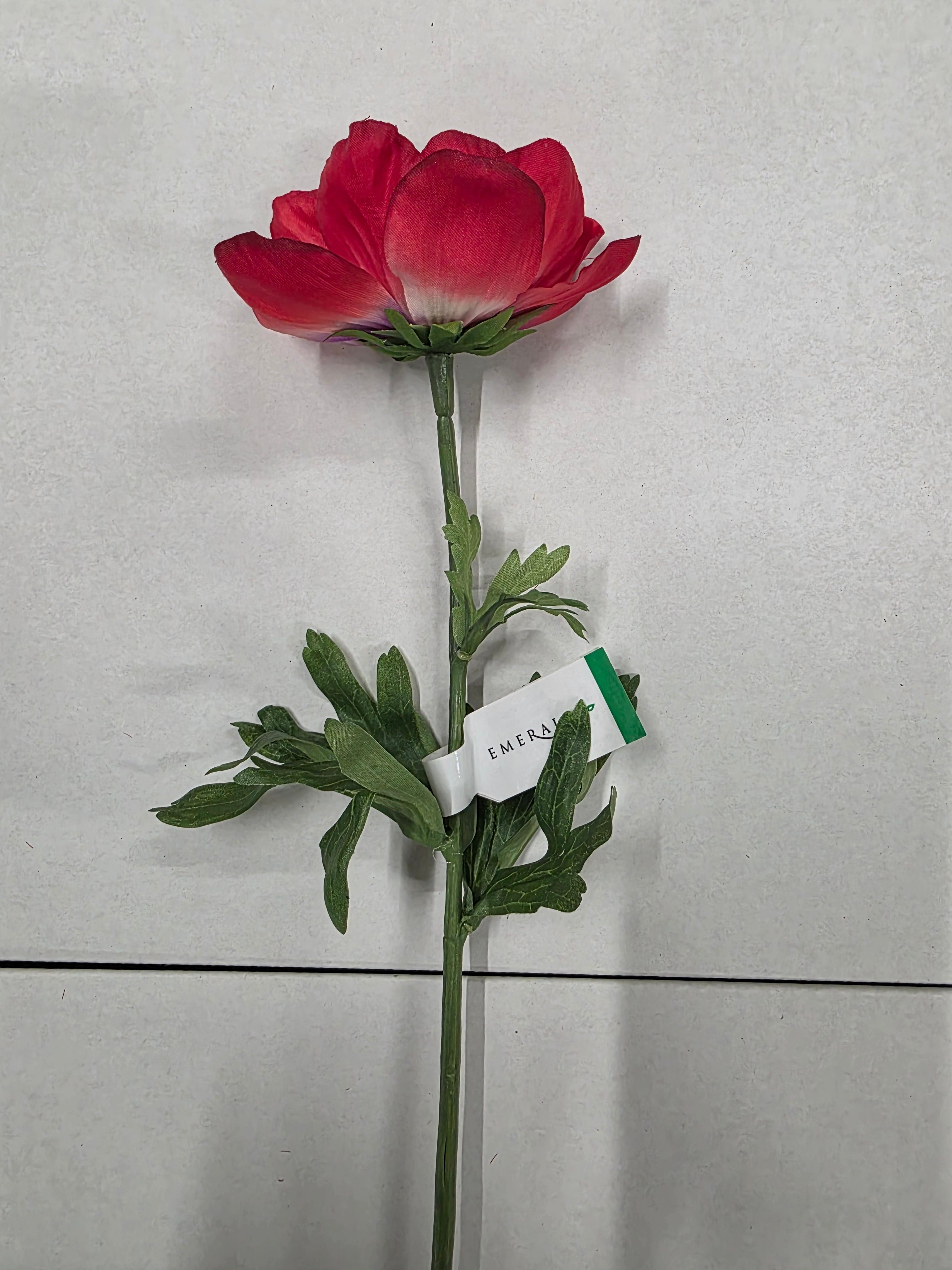 Artificial Anemone Spray Red 45cm (PACK OF 4)