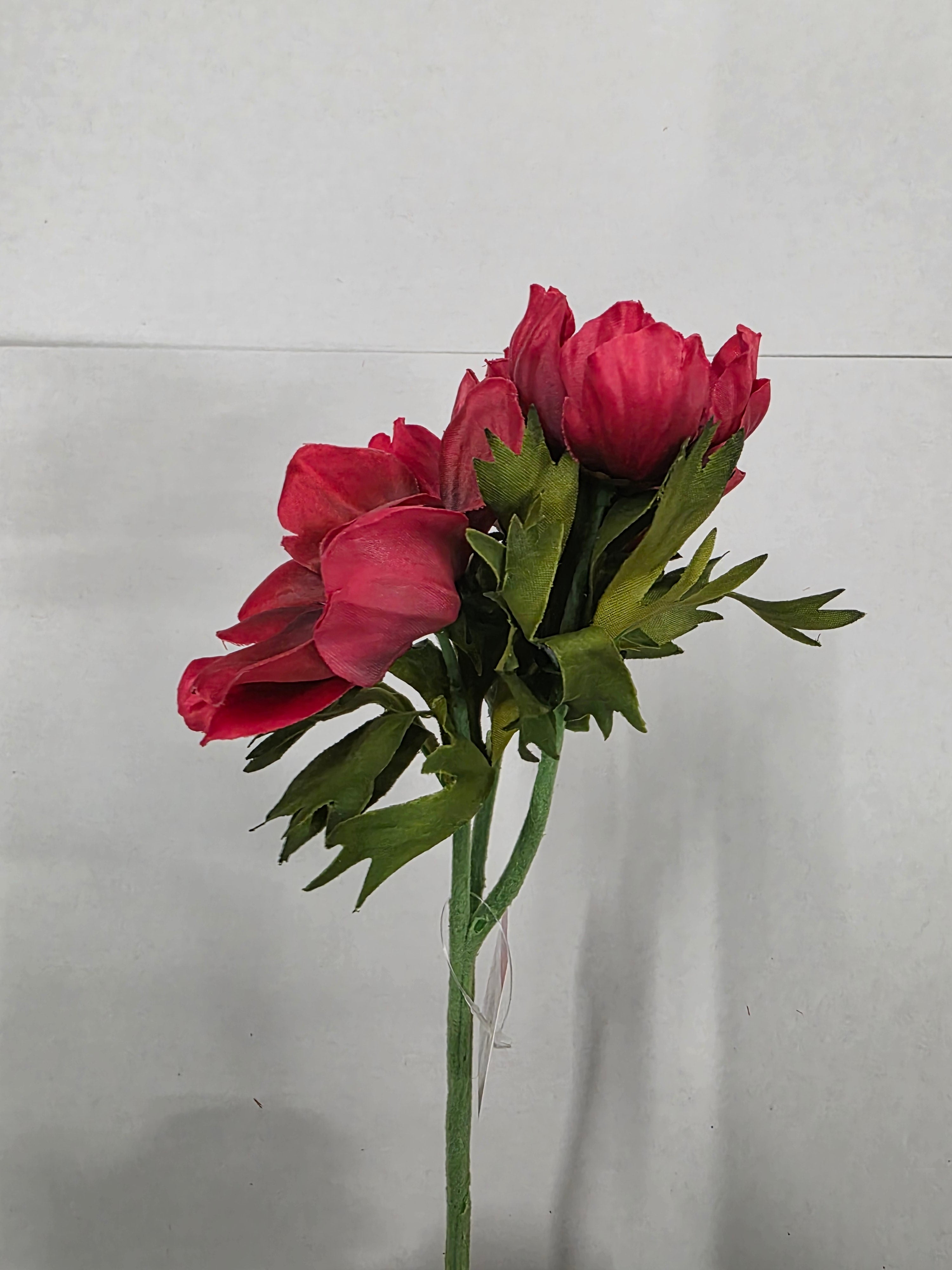 Artificial Anemone Spray Red 46cm (PACK OF 3)