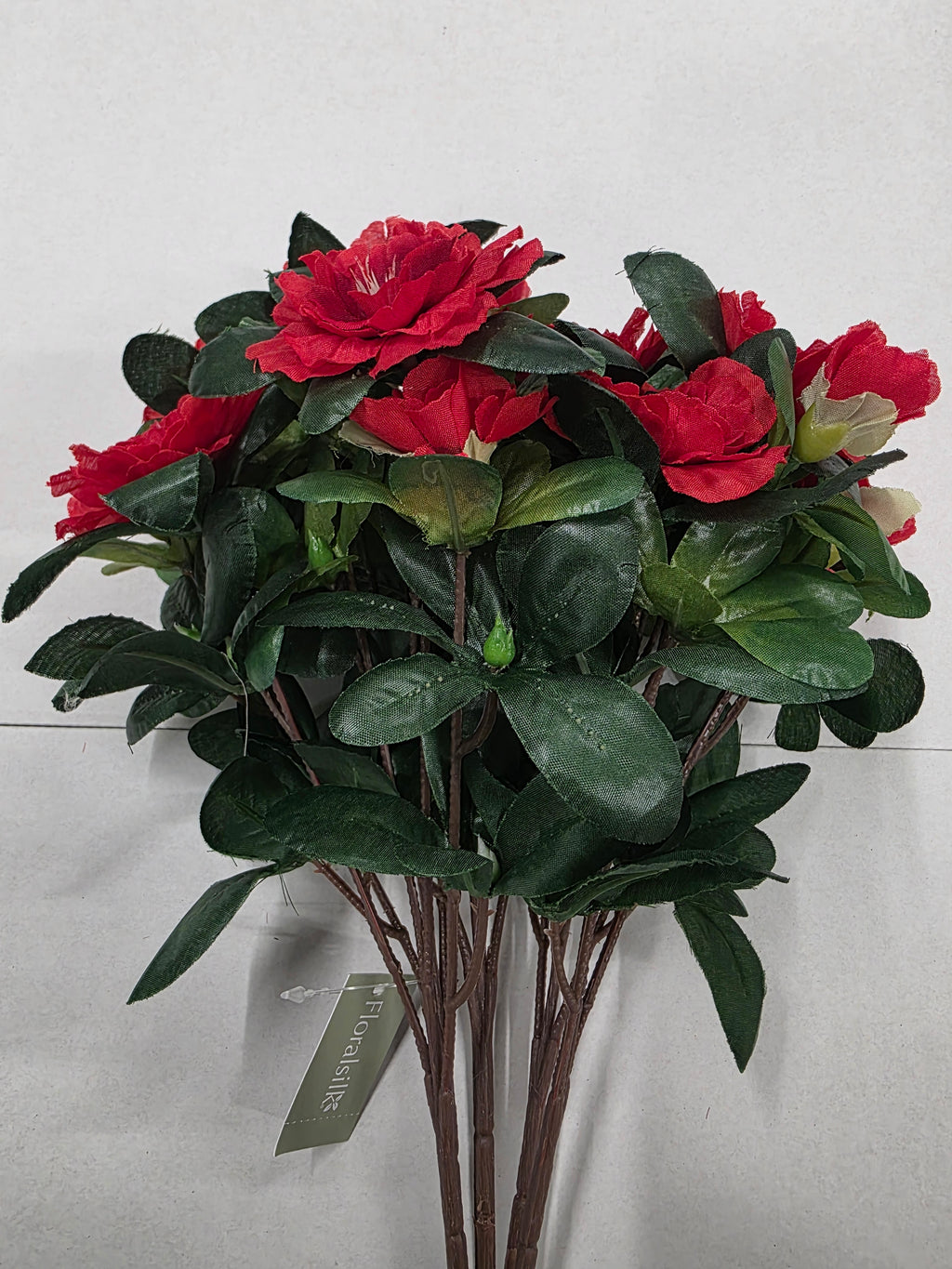 Artificial Azalea Bush Red 36cm