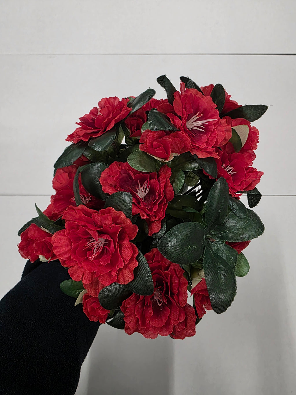 Artificial Azalea Bush Red 36cm