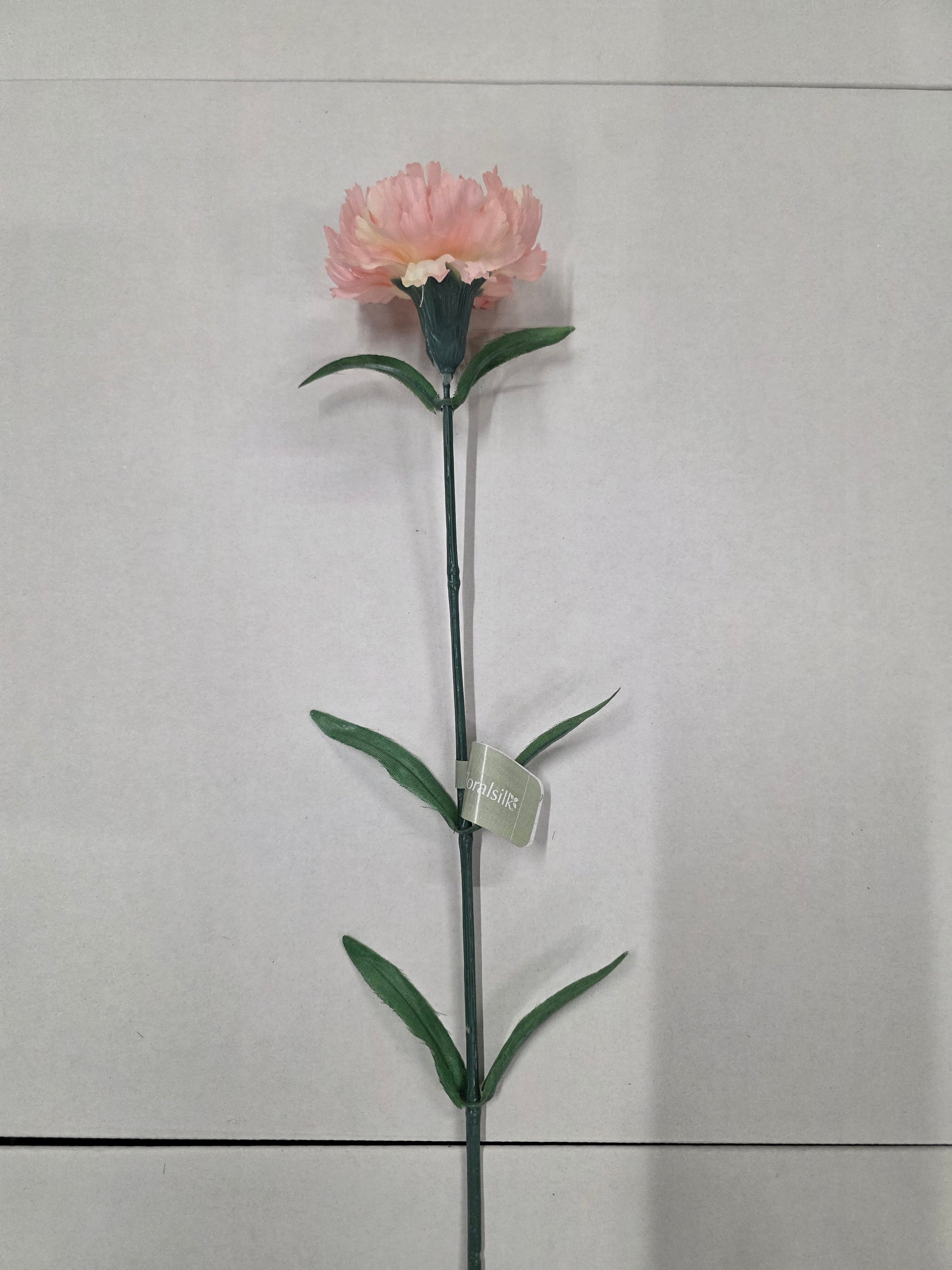 Artificial Carnation Pale Pink 71cm (PACK OF 4)