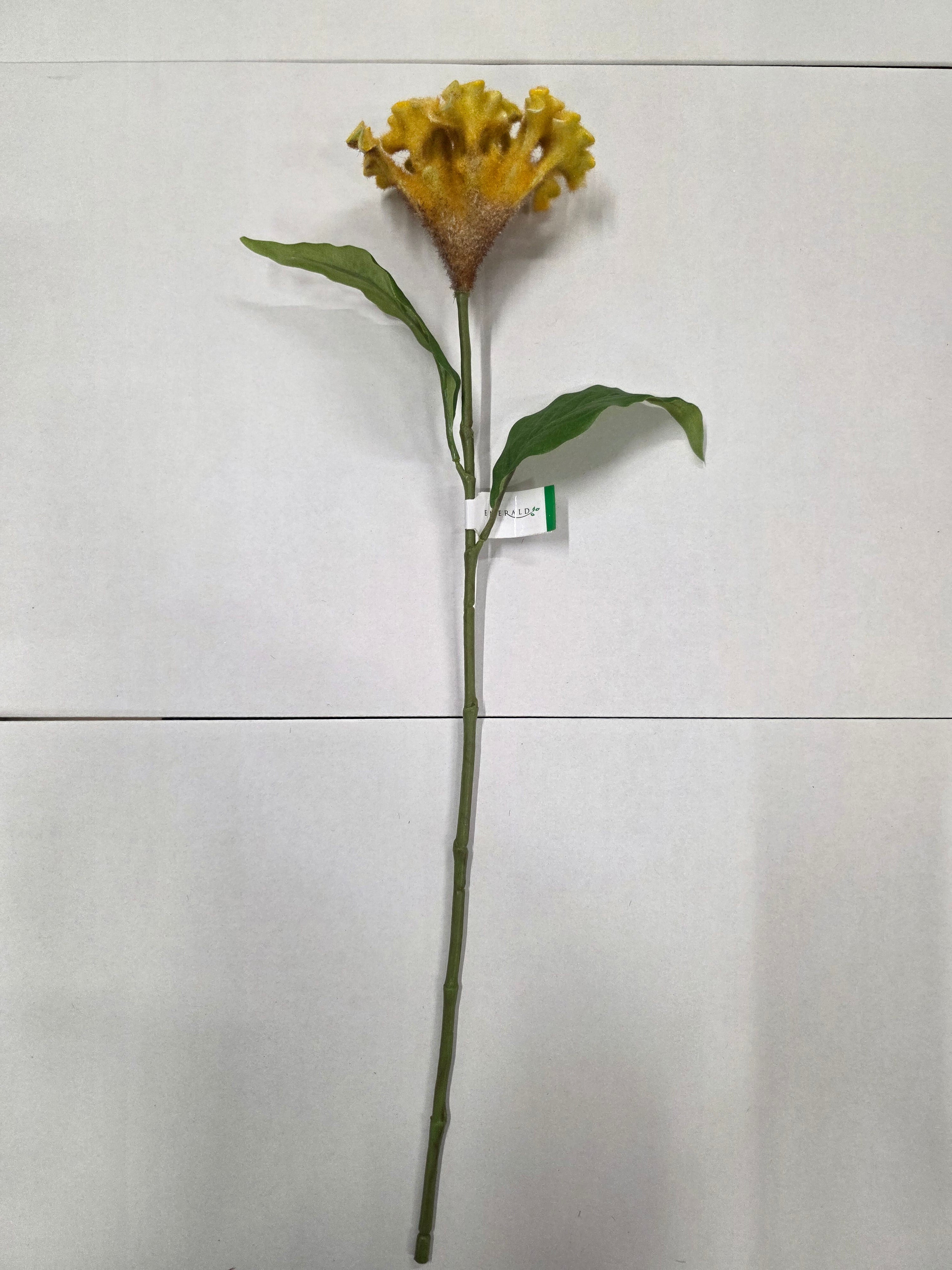 Artificial Celosia Spray Yellow