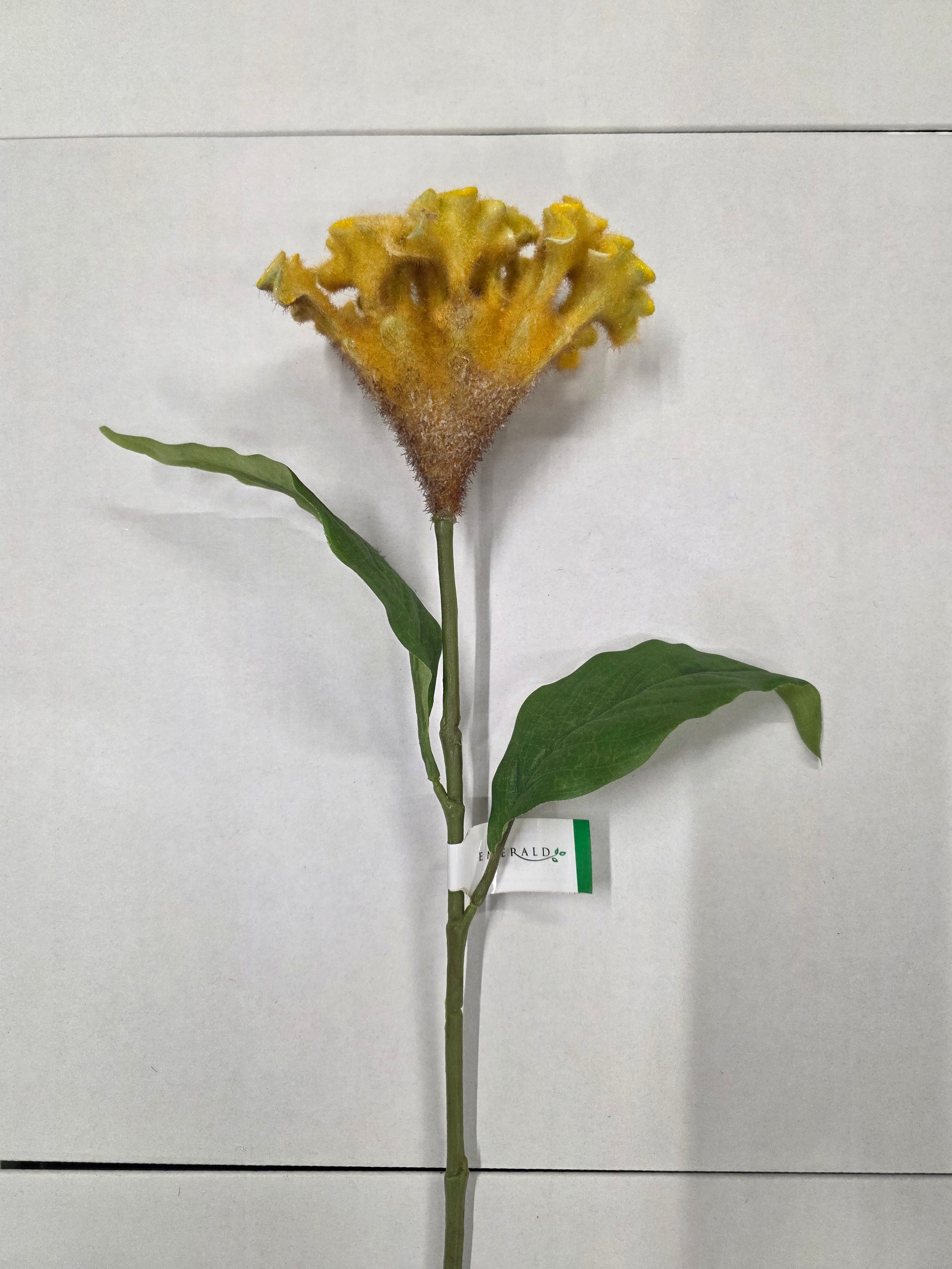 Artificial Celosia Spray Yellow