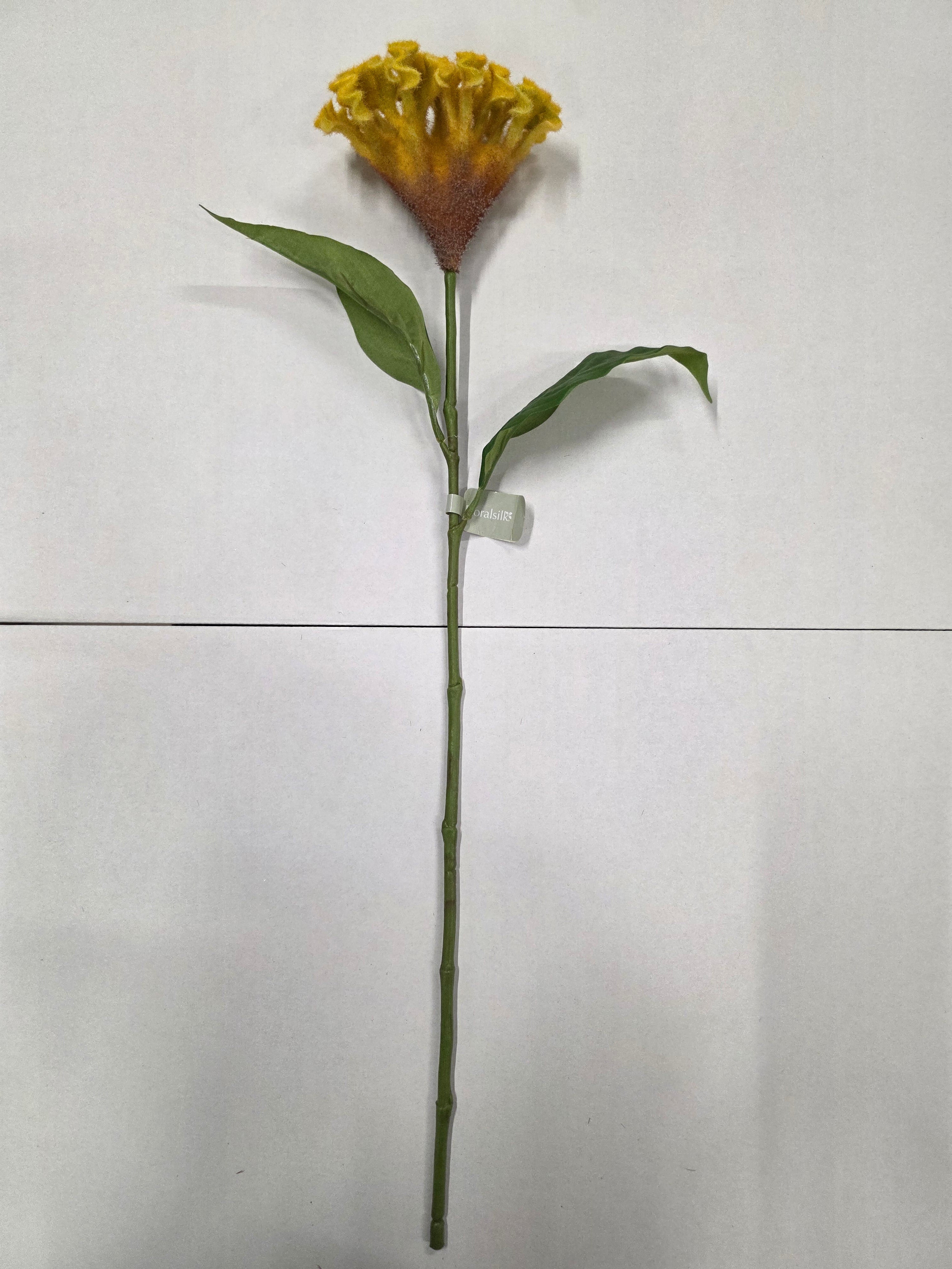 Artificial Celosia Spray Yellow 62cm (PACK OF 2)