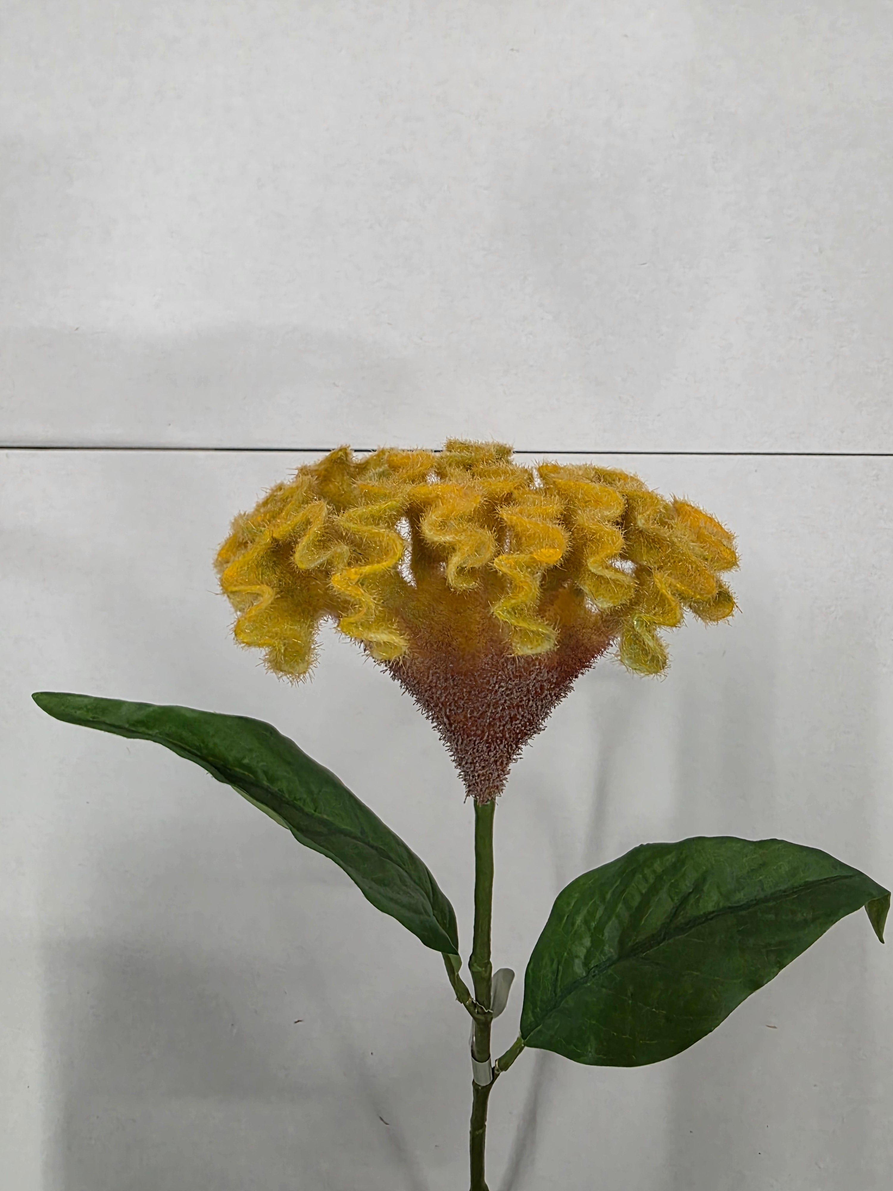 Artificial Celosia Spray Yellow 62cm (PACK OF 2)