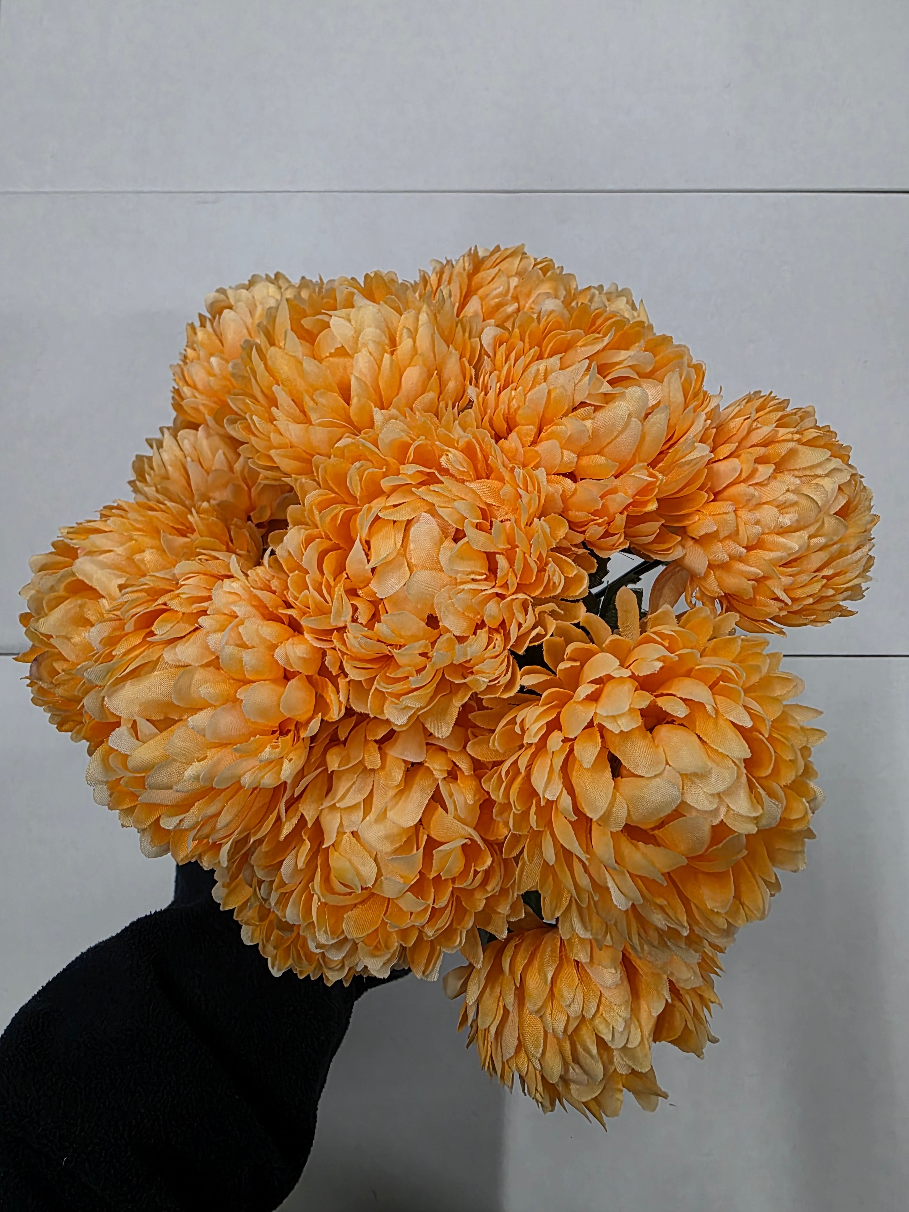 Artificial Chrysanth Bunch Apricot