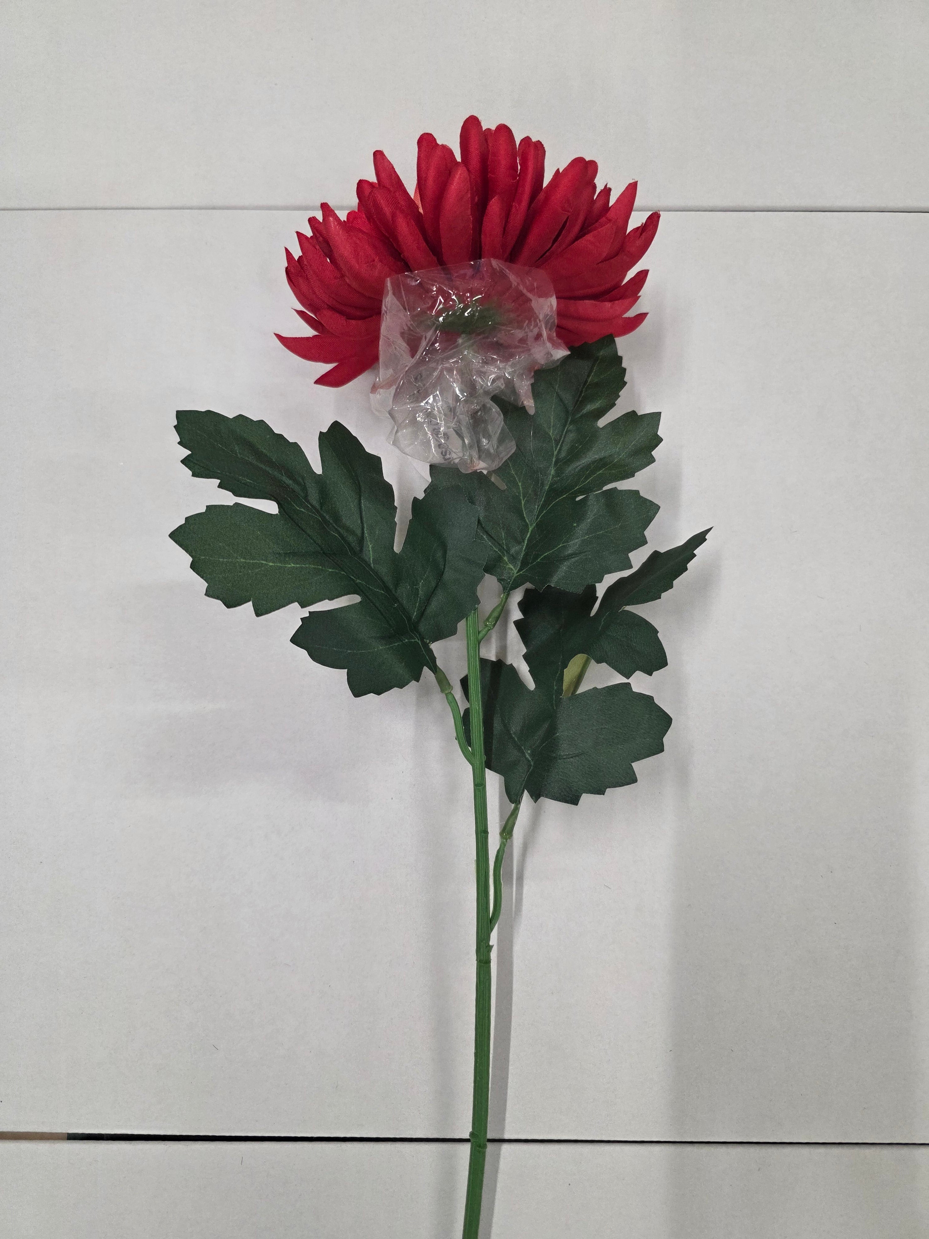 Artificial Chrysanthemum Bloom Red (PACK OF 2)