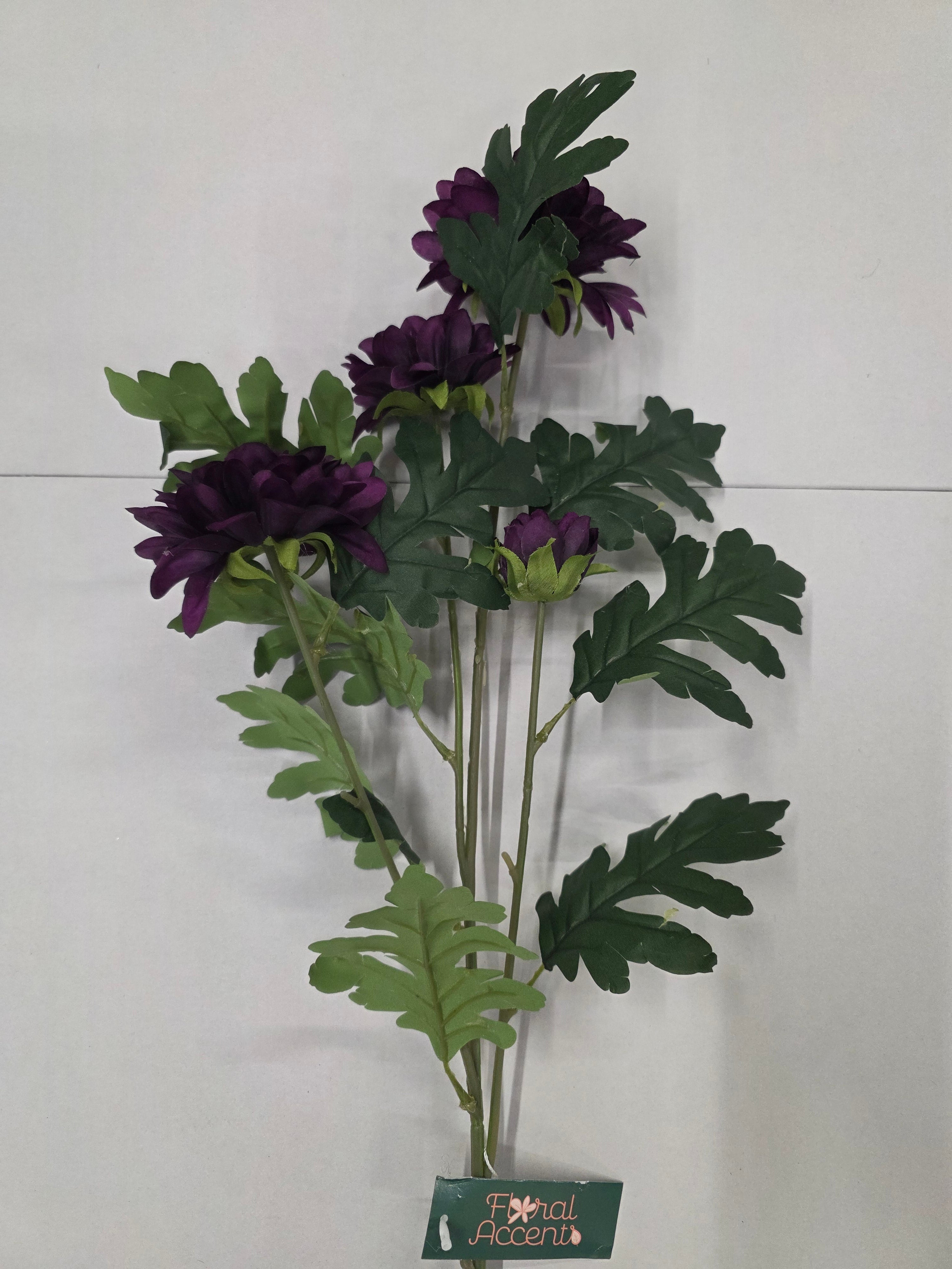 Artificial Chrysanthemum Purple 83cm