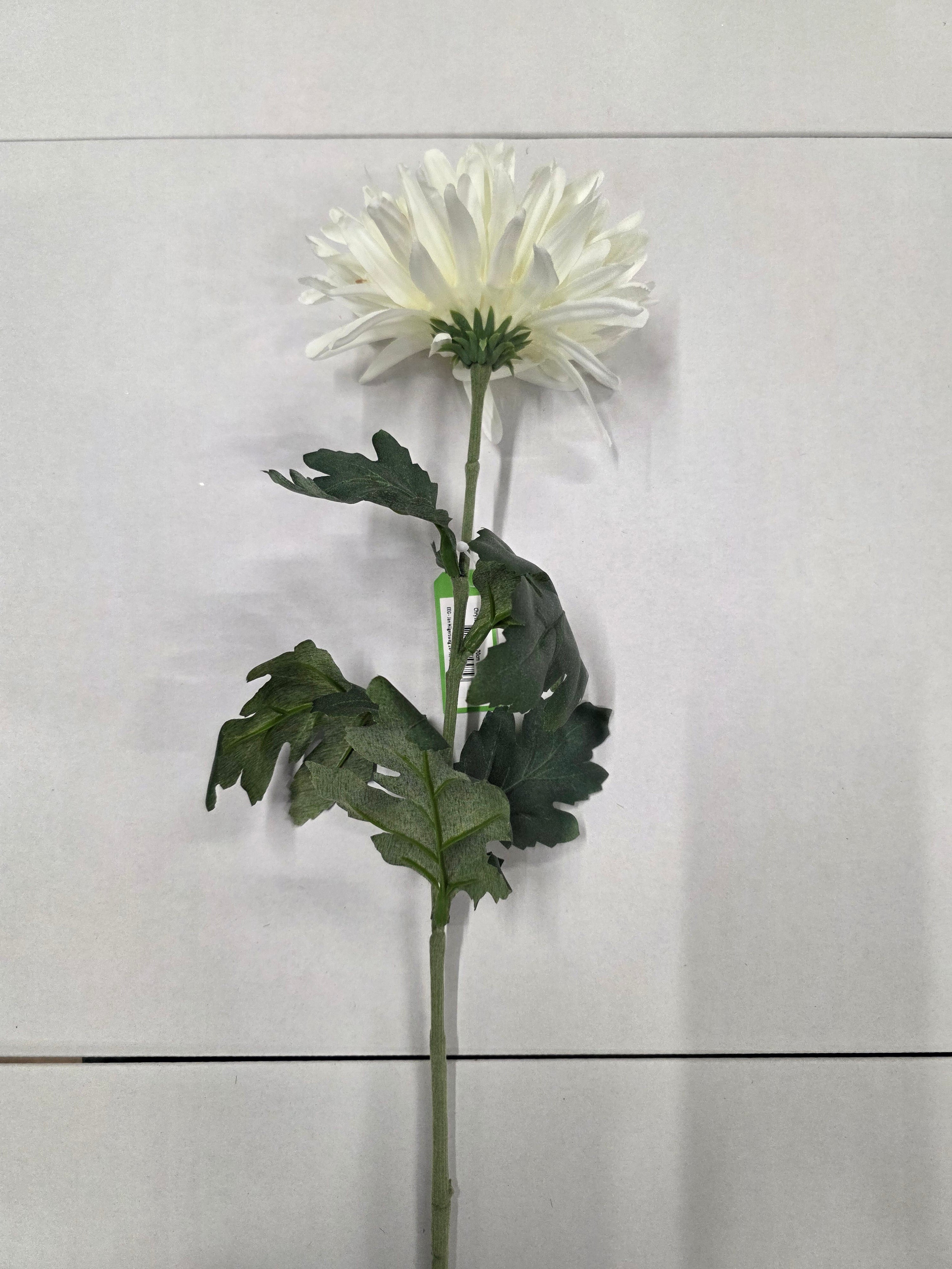 Artificial Chrysanthum Spray 70cm White (Pack of 2)