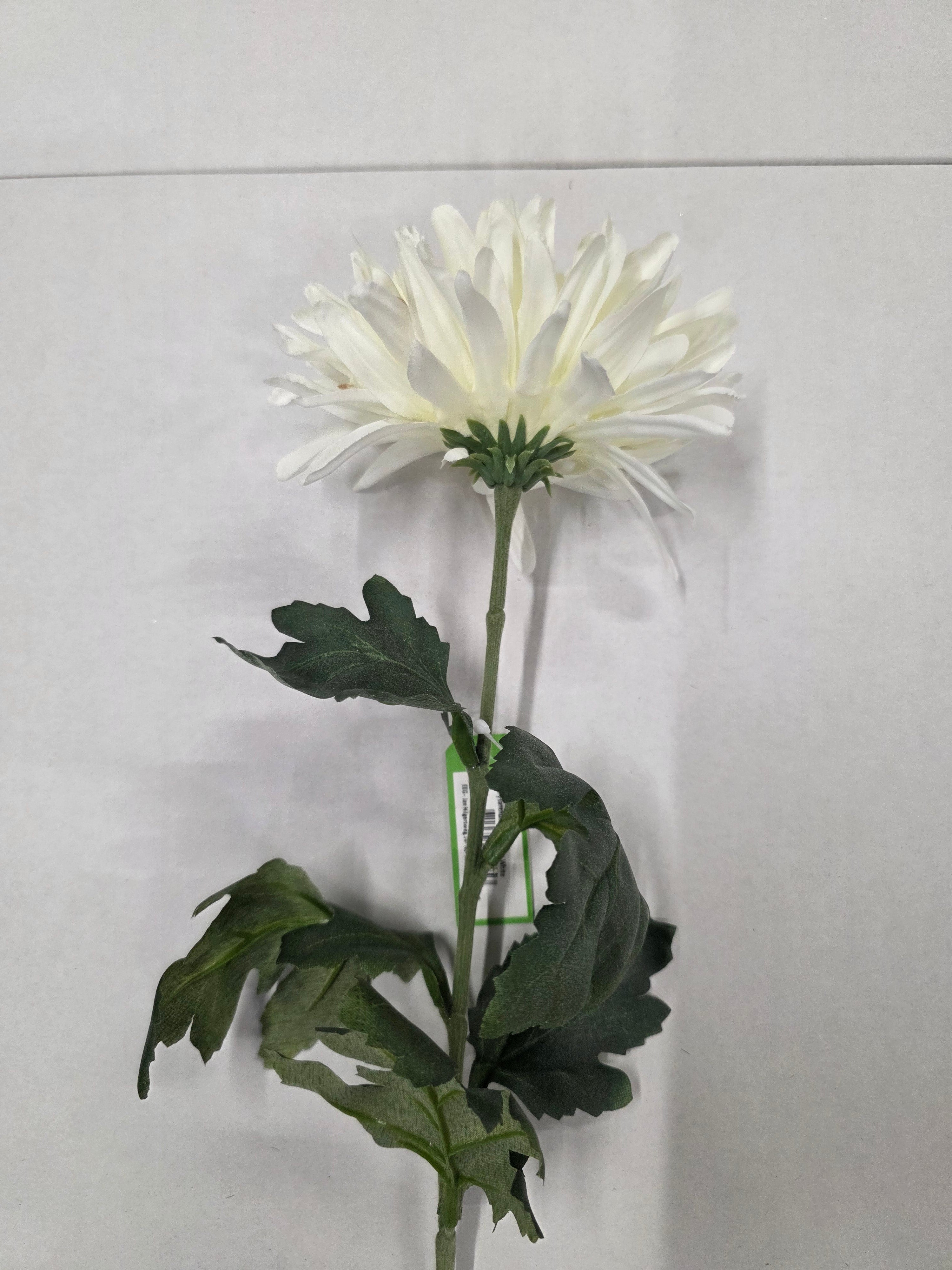 Artificial Chrysanthum Spray 70cm White (Pack of 2)