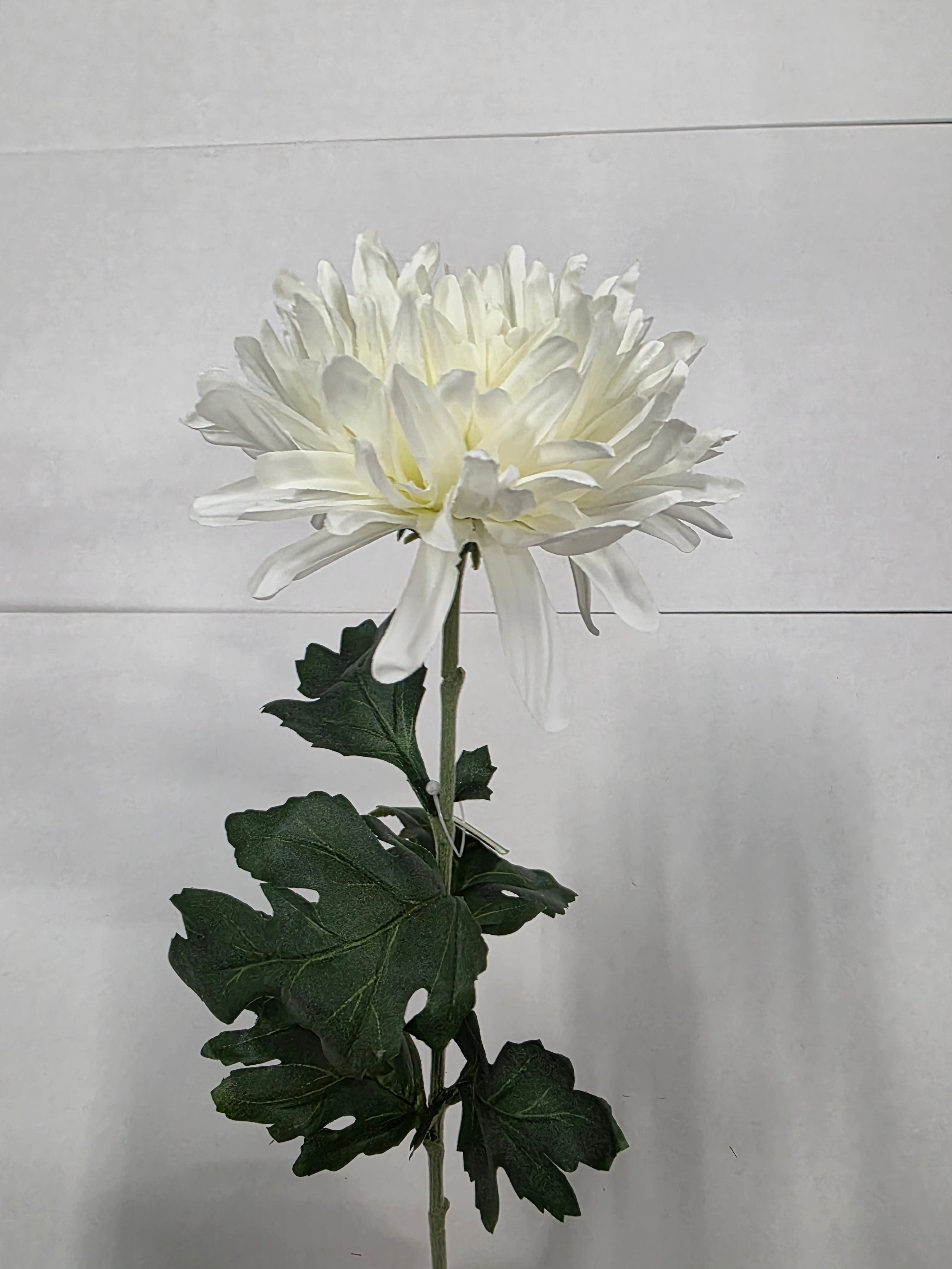 Artificial Chrysanthum Spray 70cm White (Pack of 2)