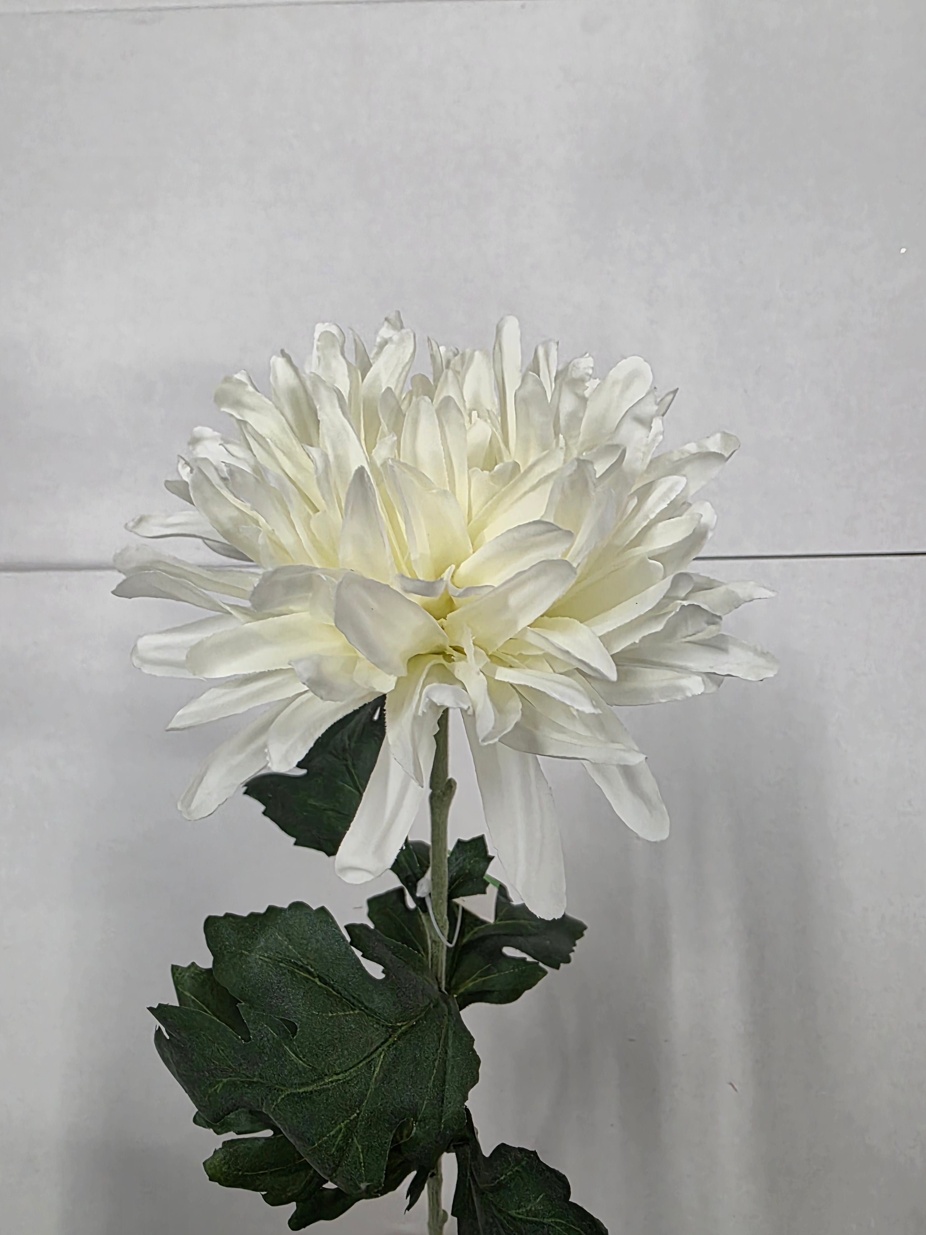 Artificial Chrysanthum Spray 70cm White (Pack of 2)