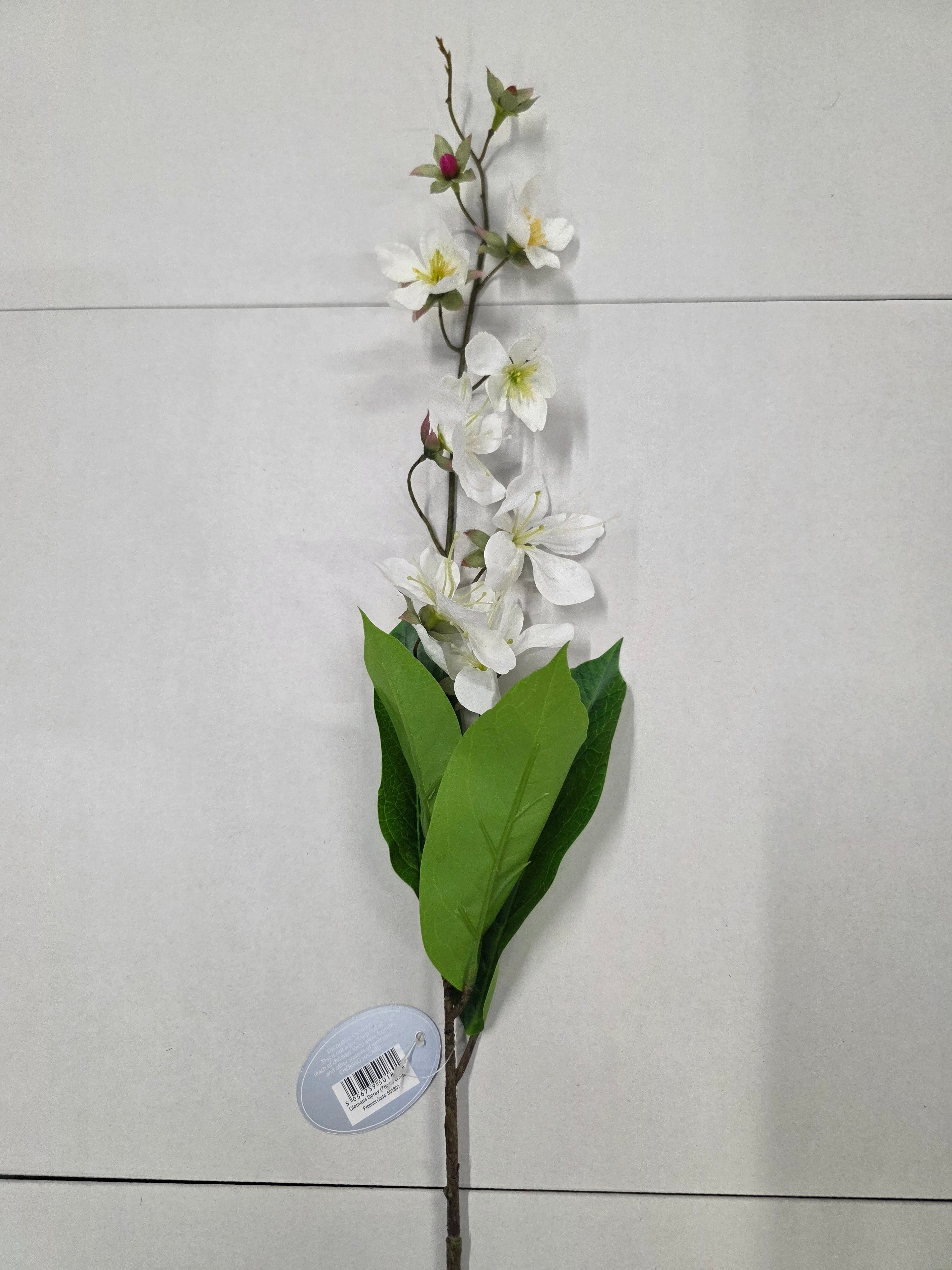 Artificial Clematis Spray White (PACK OF 2)