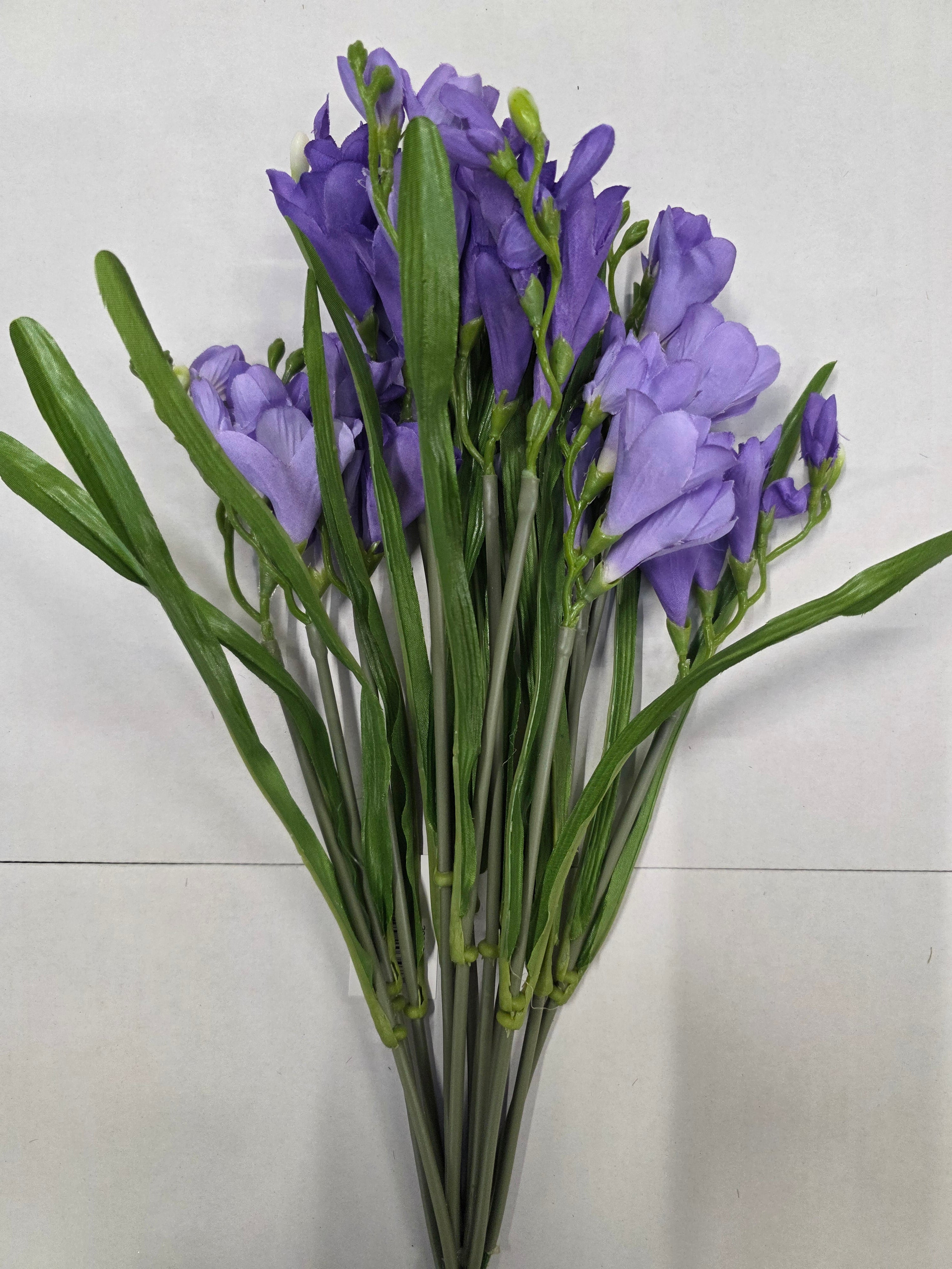 Artificial Freesia Bush Lavender Purple