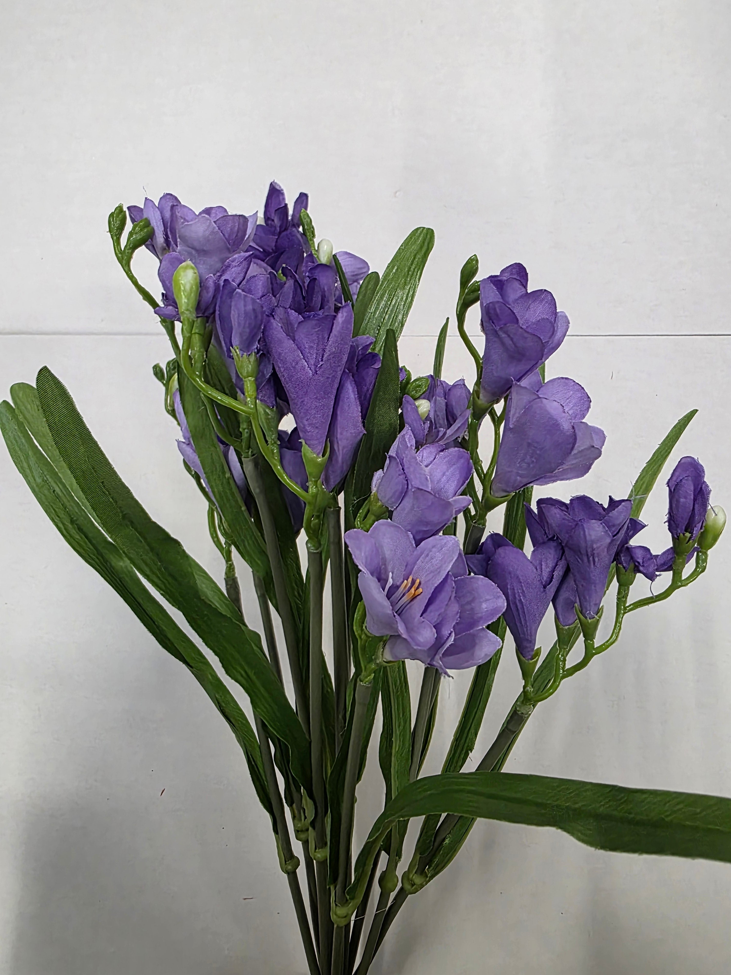 Artificial Freesia Bush Lavender Purple