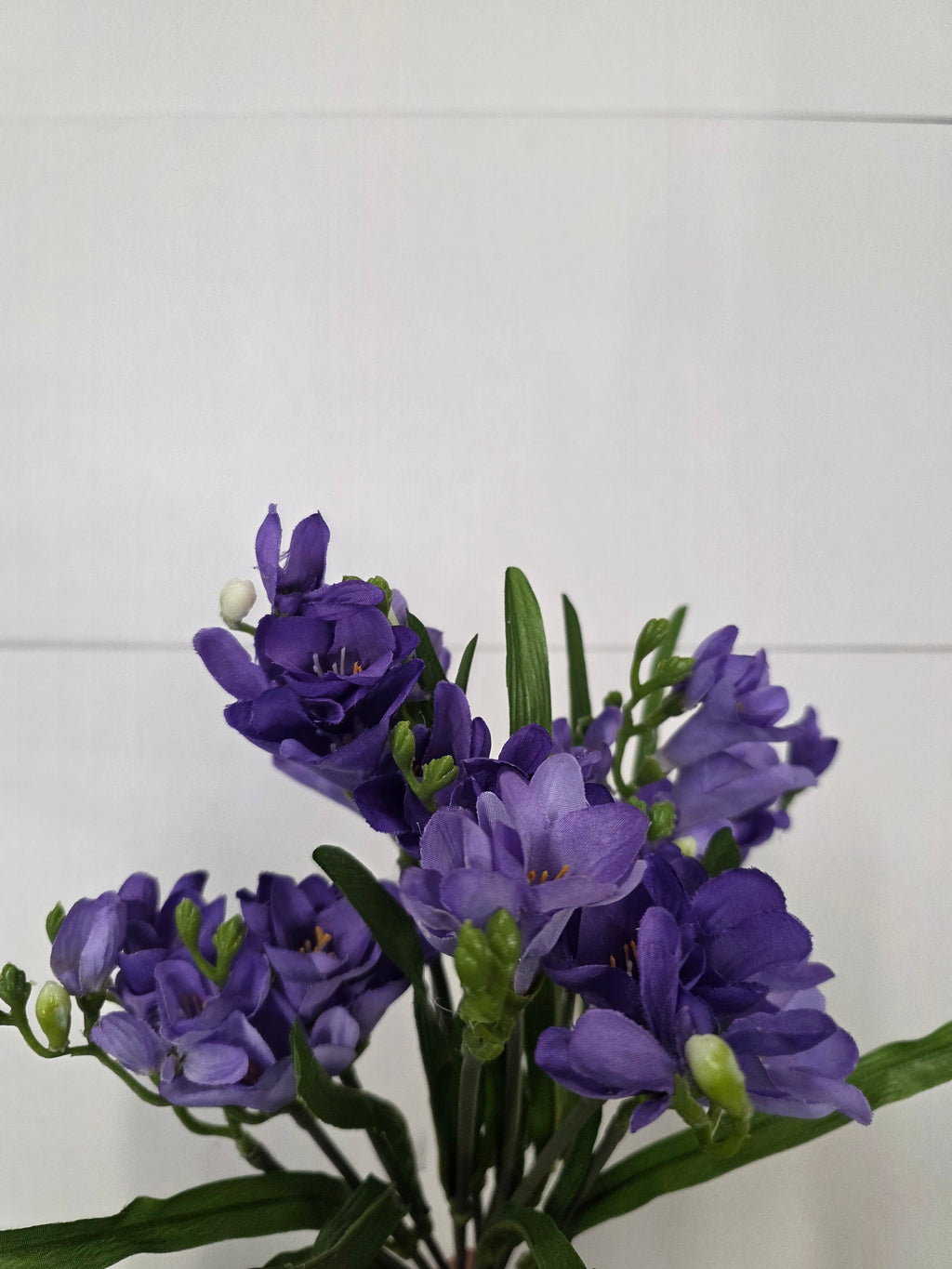Artificial Freesia Bush Lavender Purple