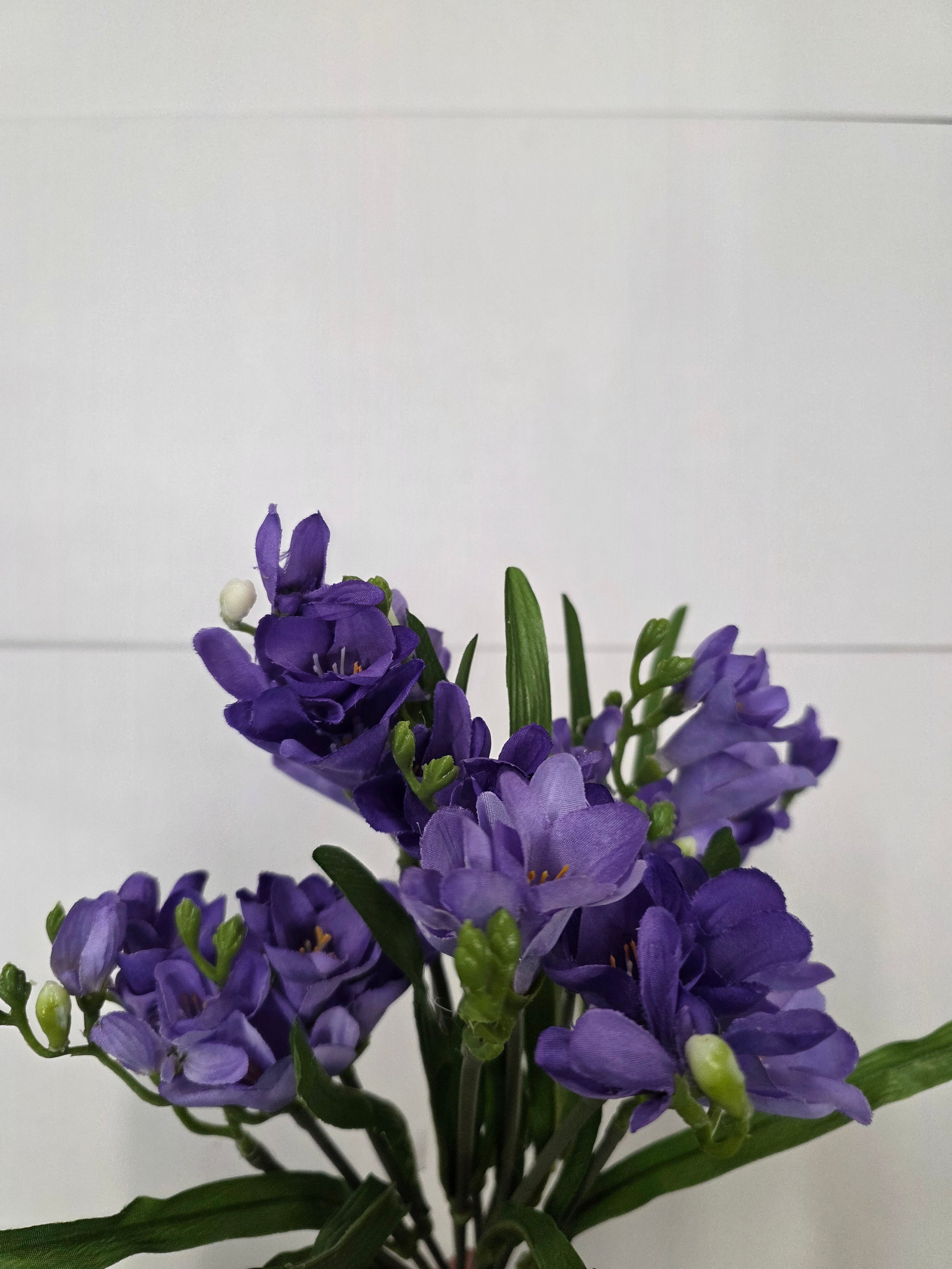 Artificial Freesia Bush Lavender Purple