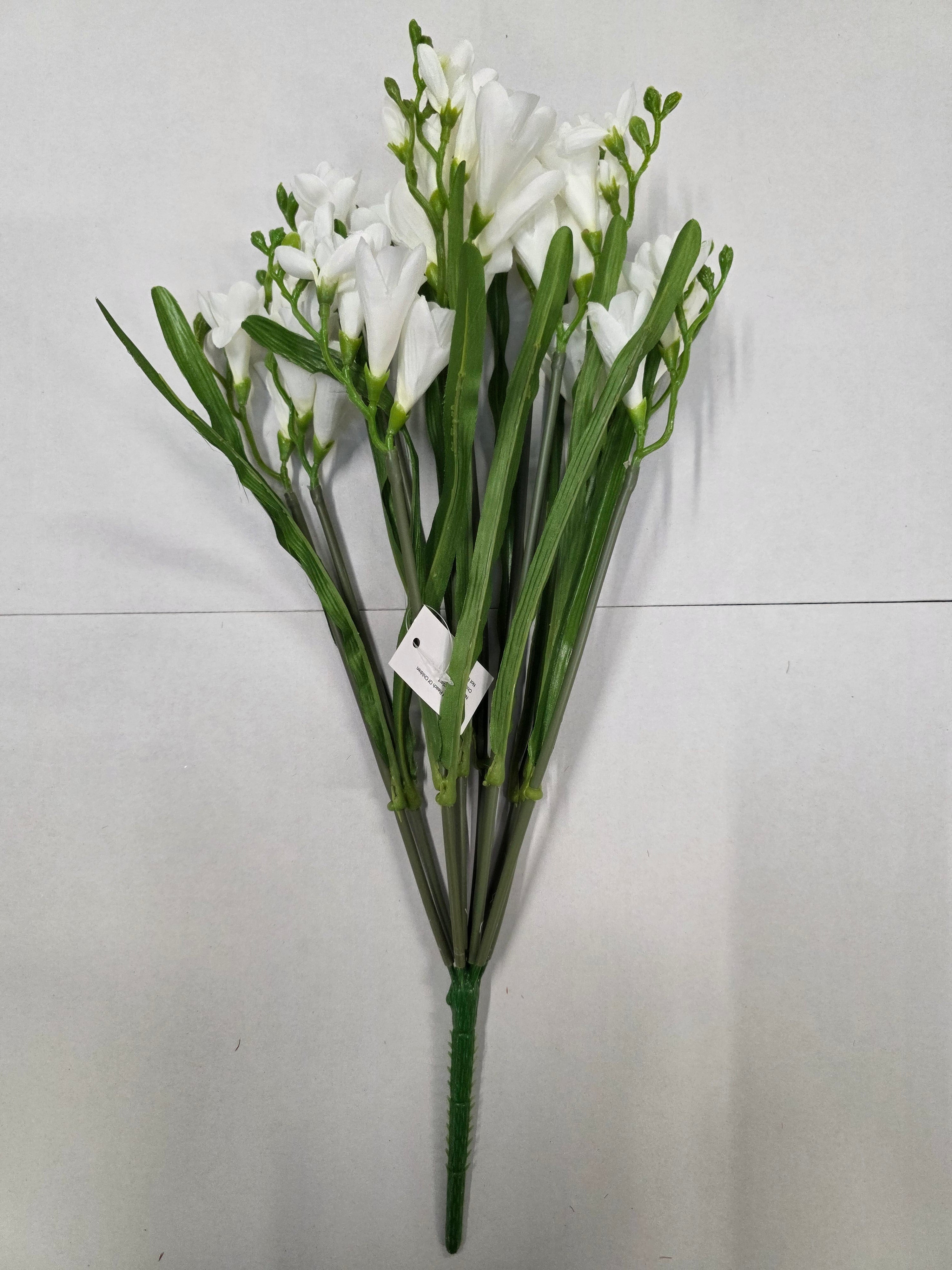 Artificial Freesia Bush White