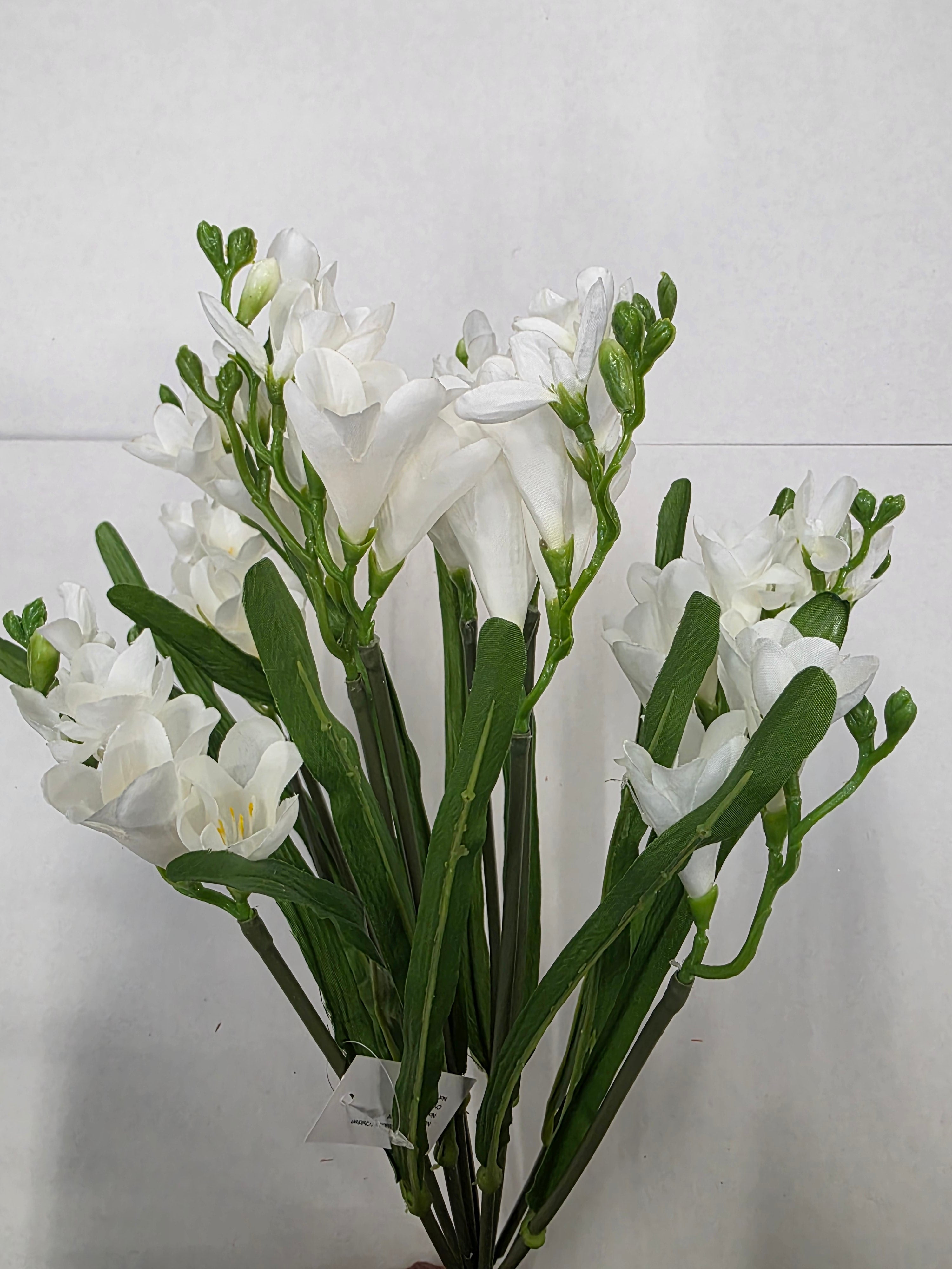 Artificial Freesia Bush White