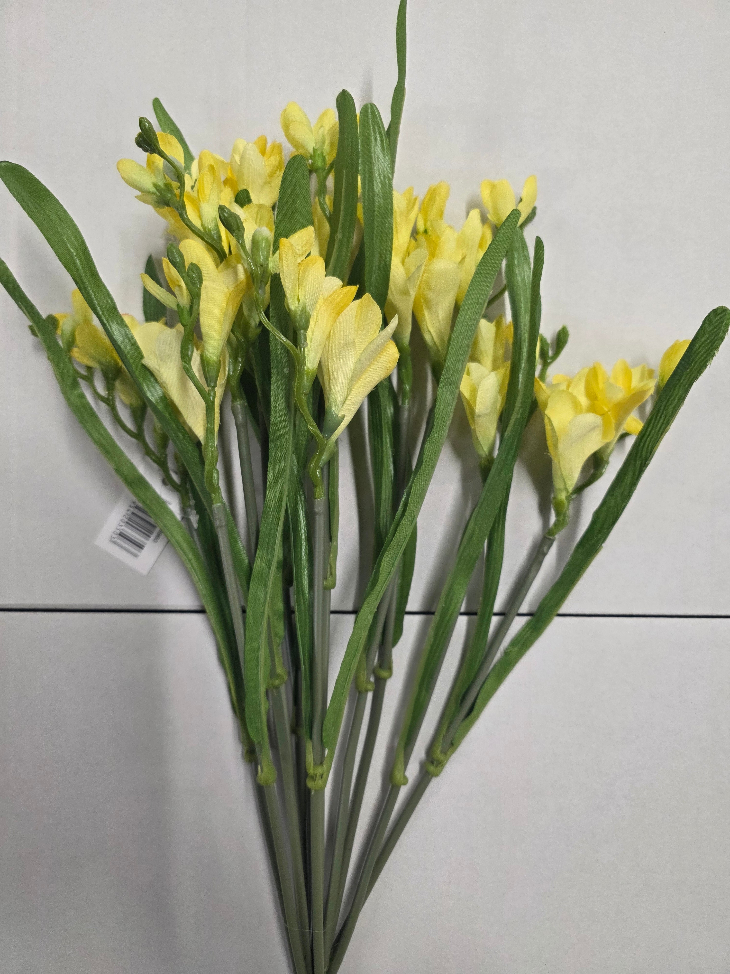 Artificial Freesia Bush Yellow