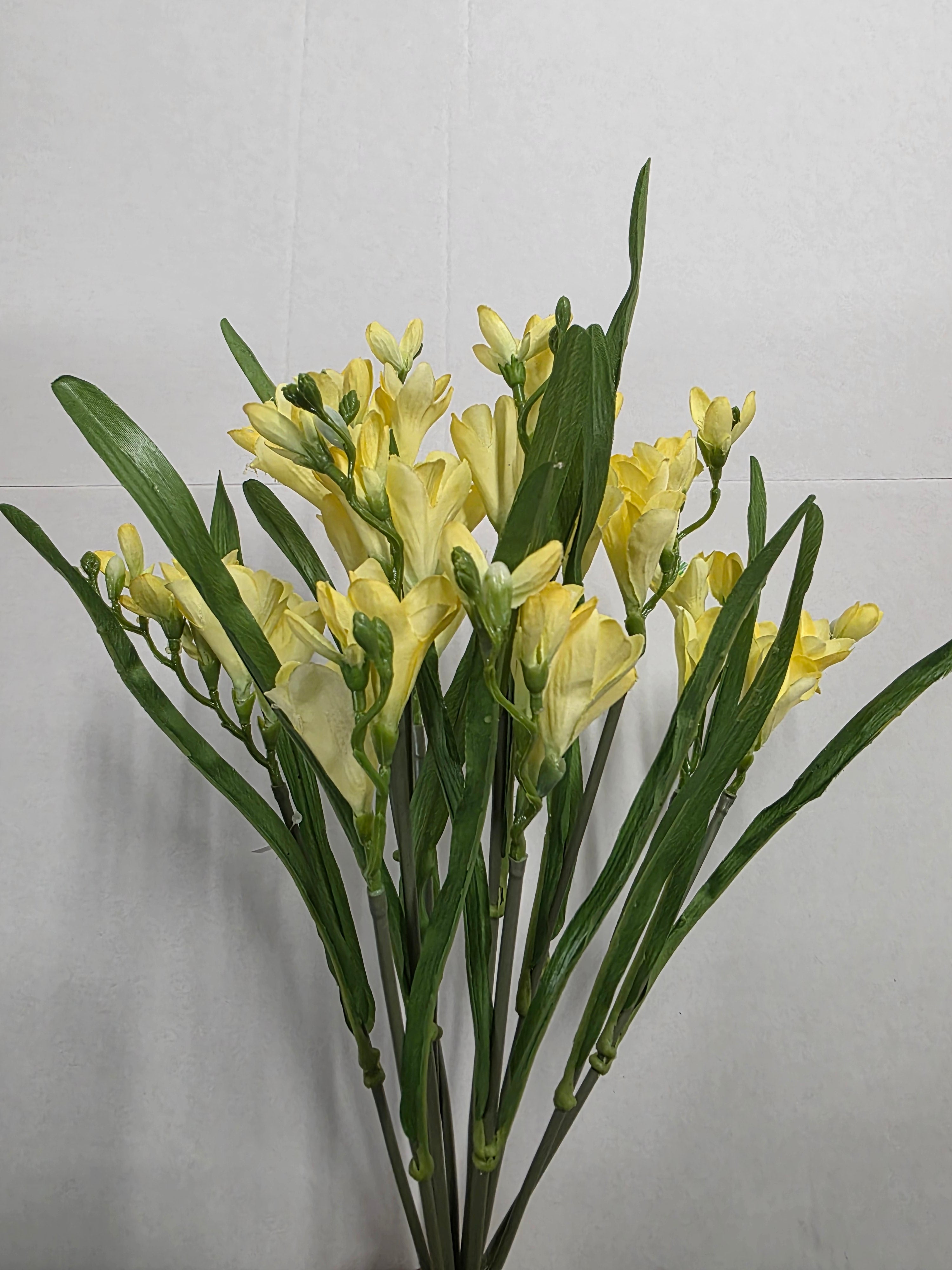 Artificial Freesia Bush Yellow