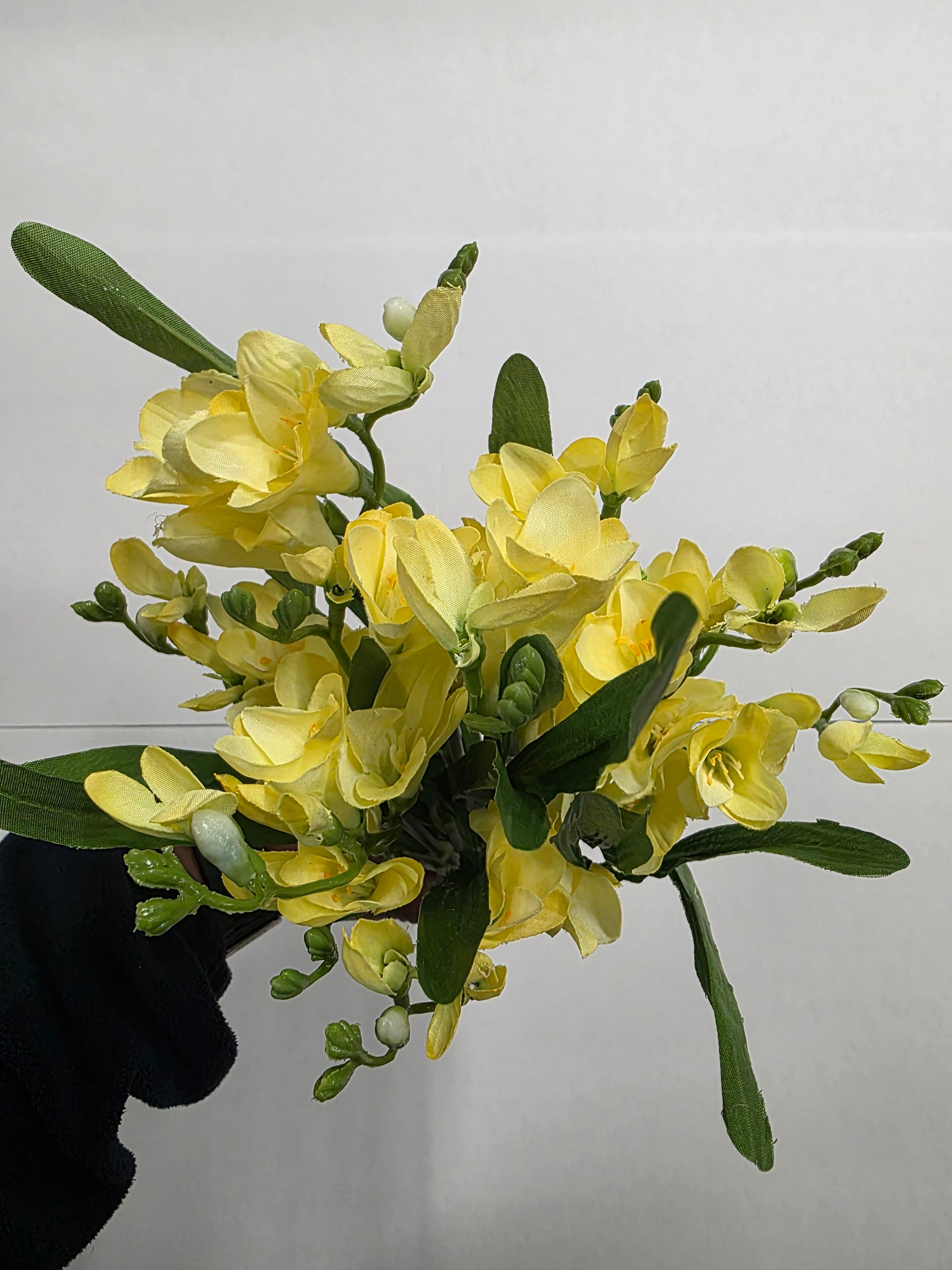 Artificial Freesia Bush Yellow