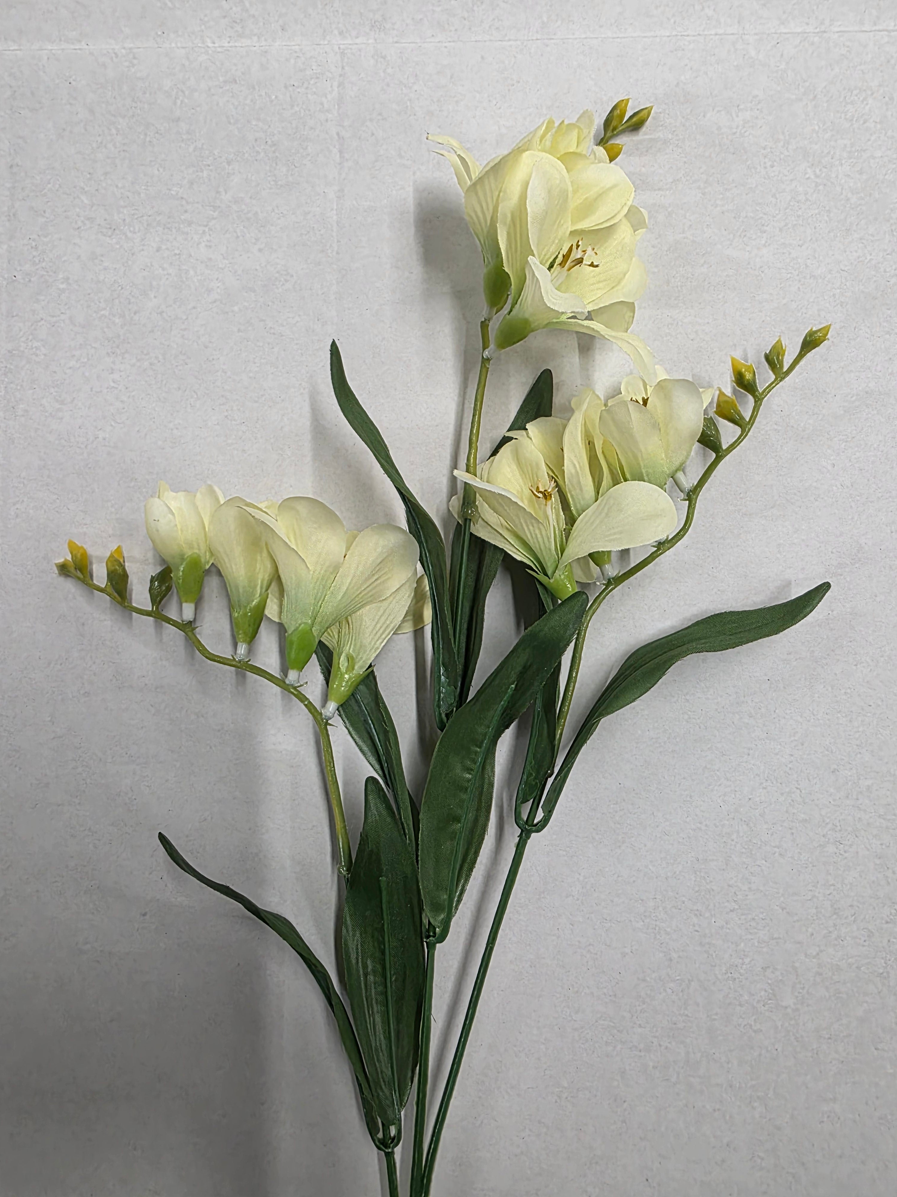 Artificial Freesia Spray Cream (PACK OF 4)