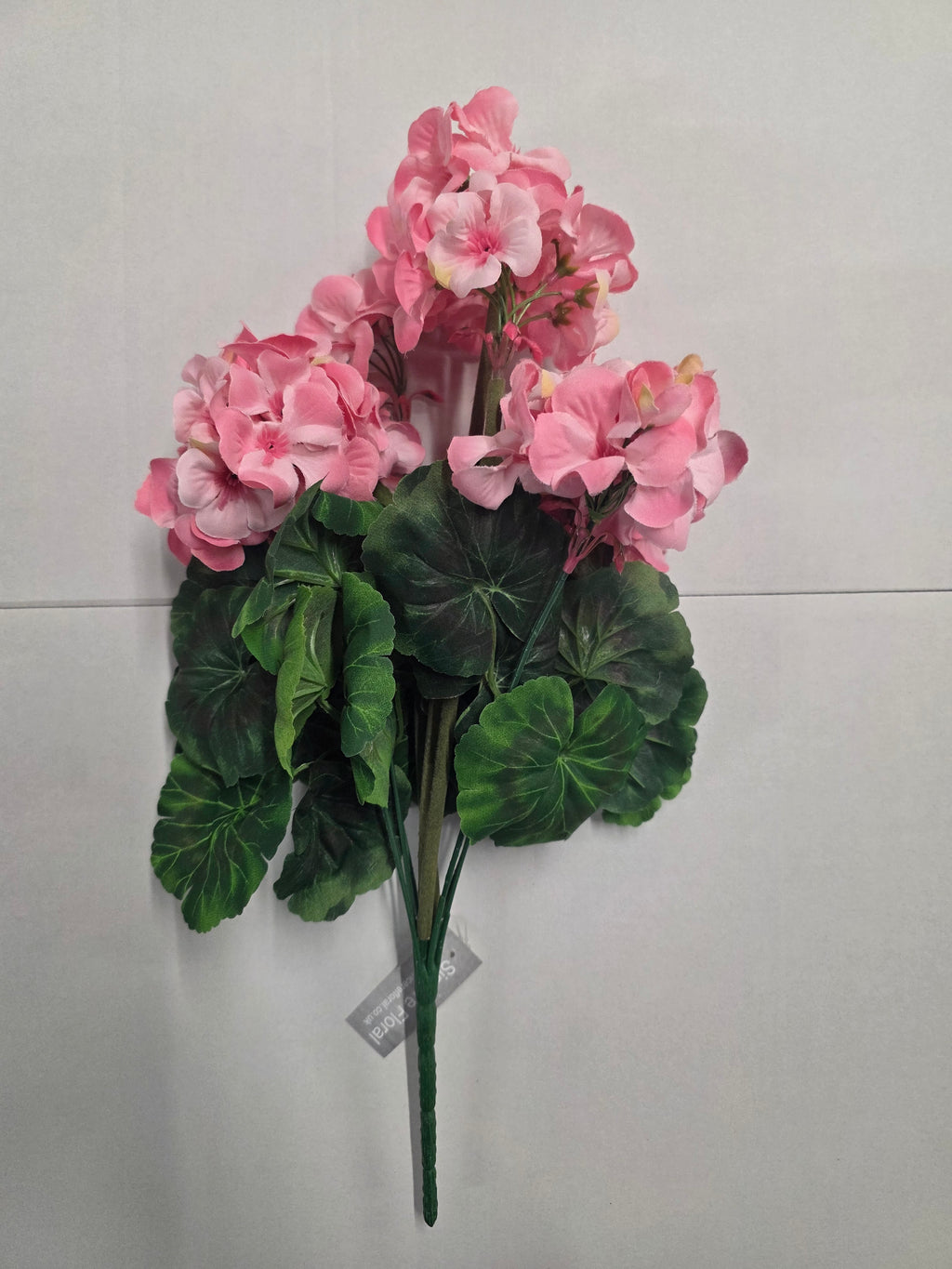Artificial Geranium Bush Pink 47cm X9