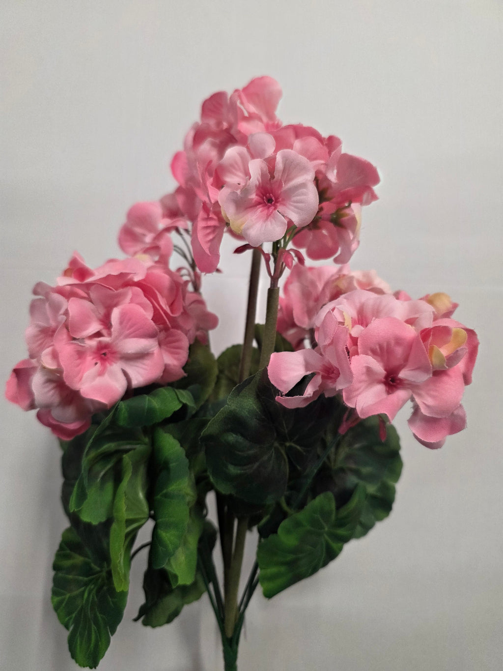 Artificial Geranium Bush Pink 47cm X9