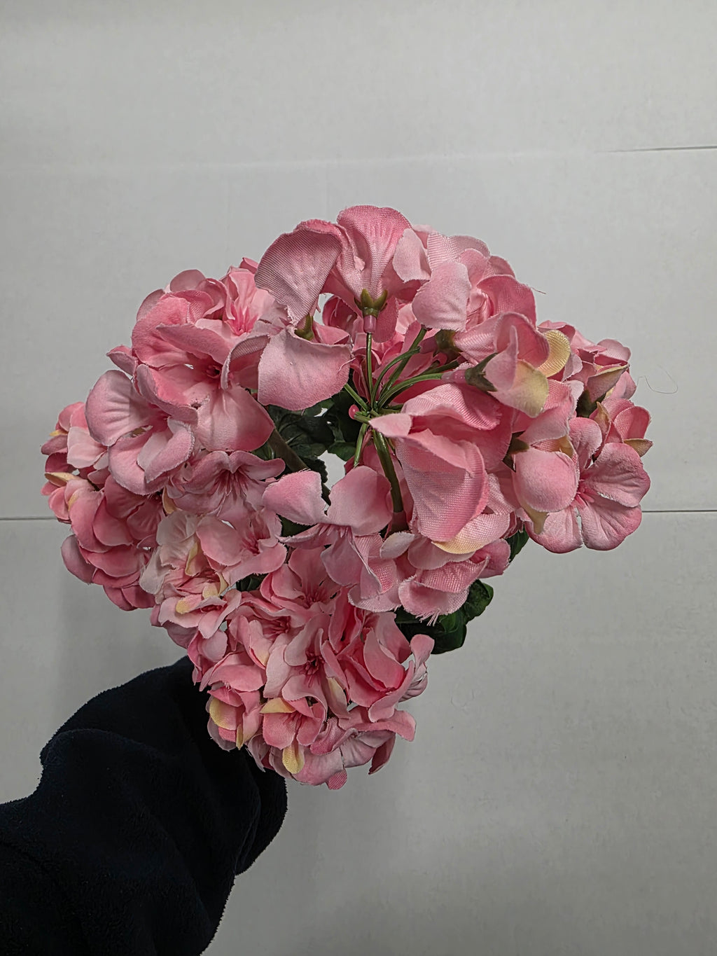 Artificial Geranium Bush Pink 47cm X9