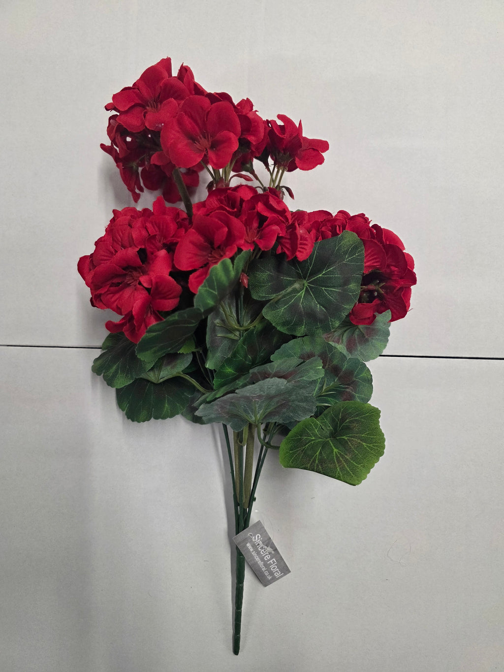 Artificial Geranium Bush Red 47cm