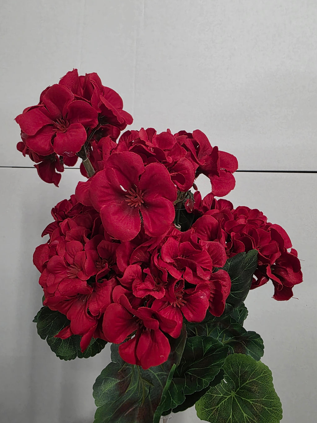 Artificial Geranium Bush Red 47cm