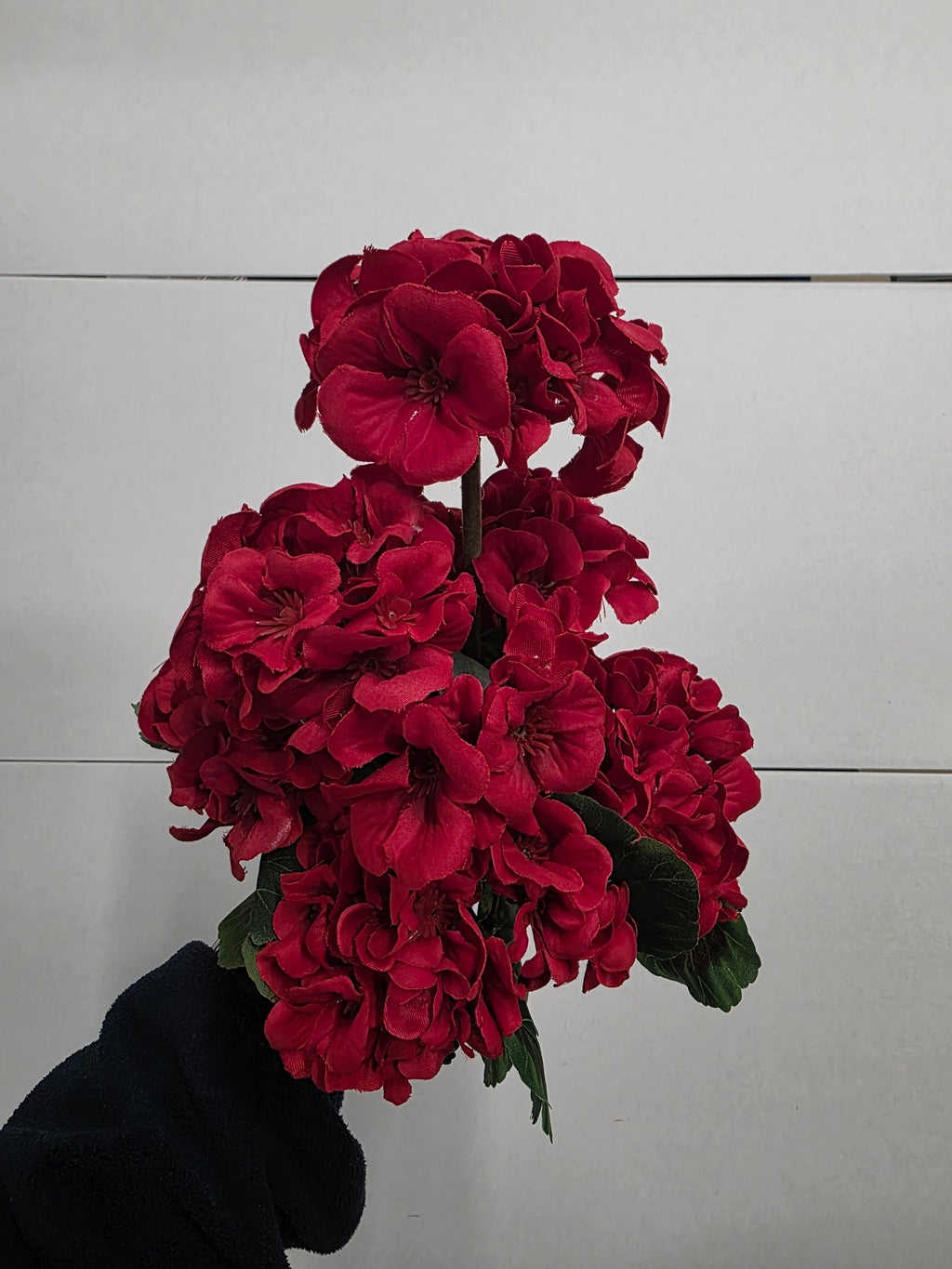 Artificial Geranium Bush Red 47cm