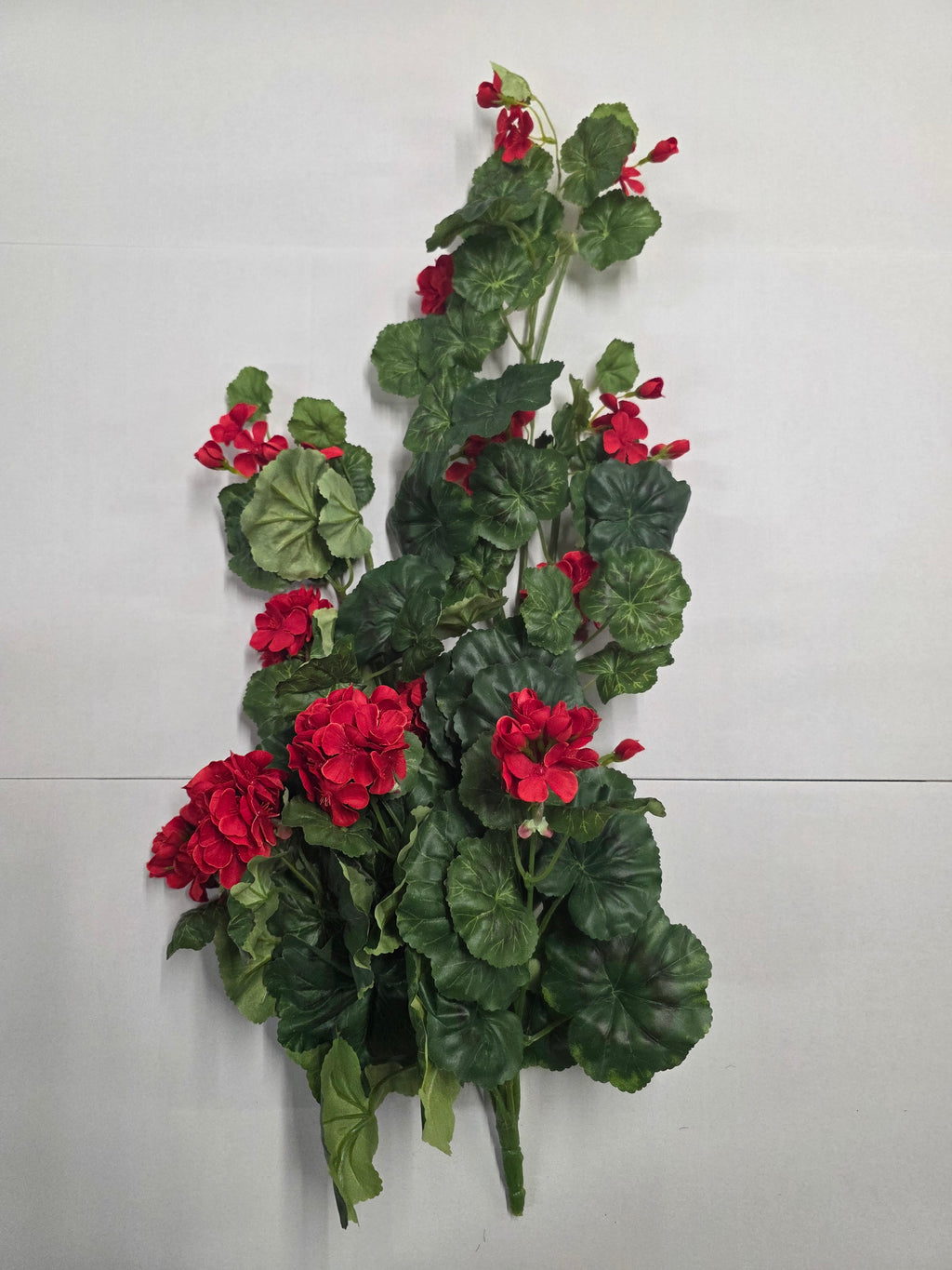 Artificial Geranium Hanging Bush Red X 7 80cm