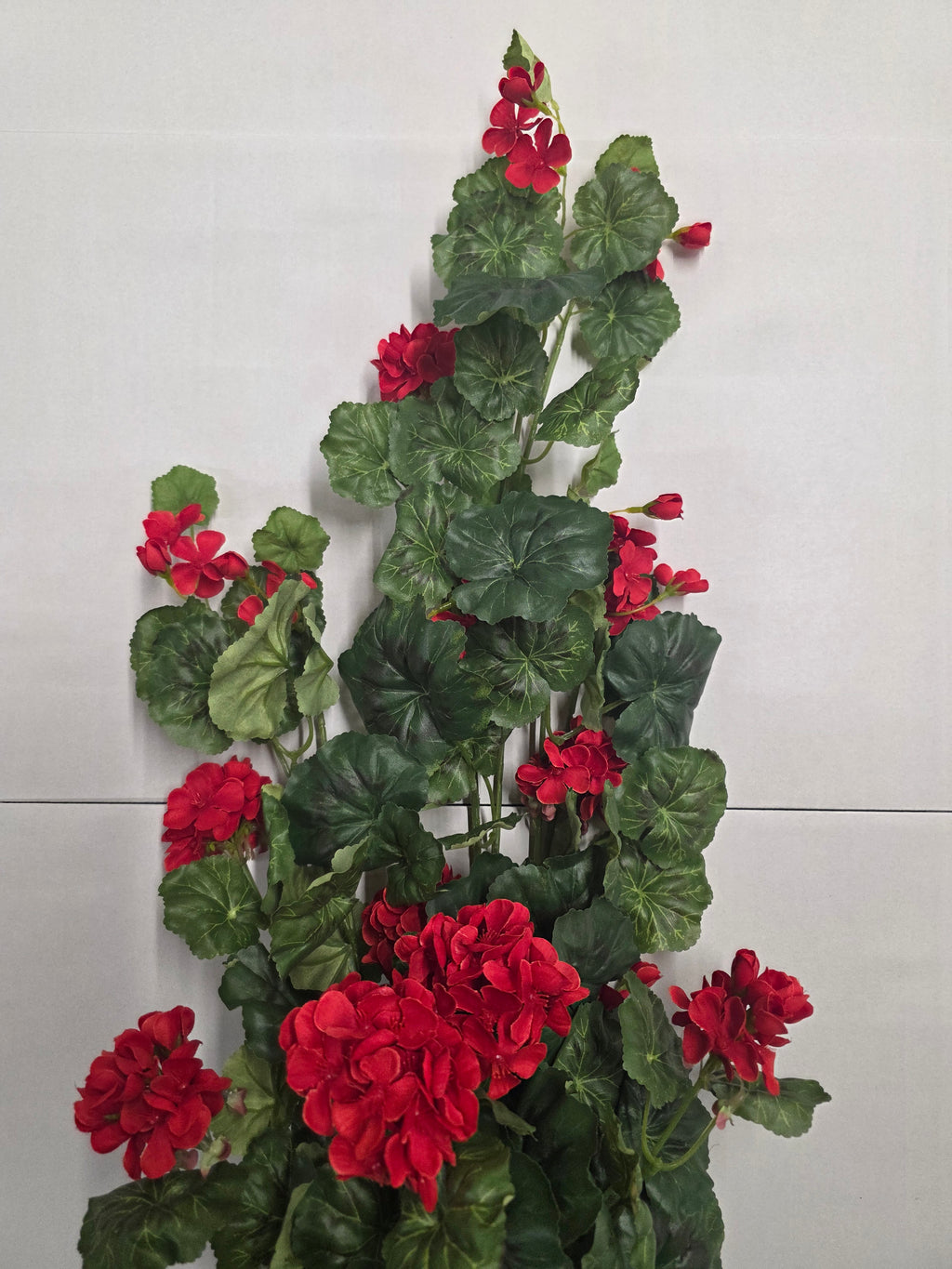 Artificial Geranium Hanging Bush Red X 7 80cm